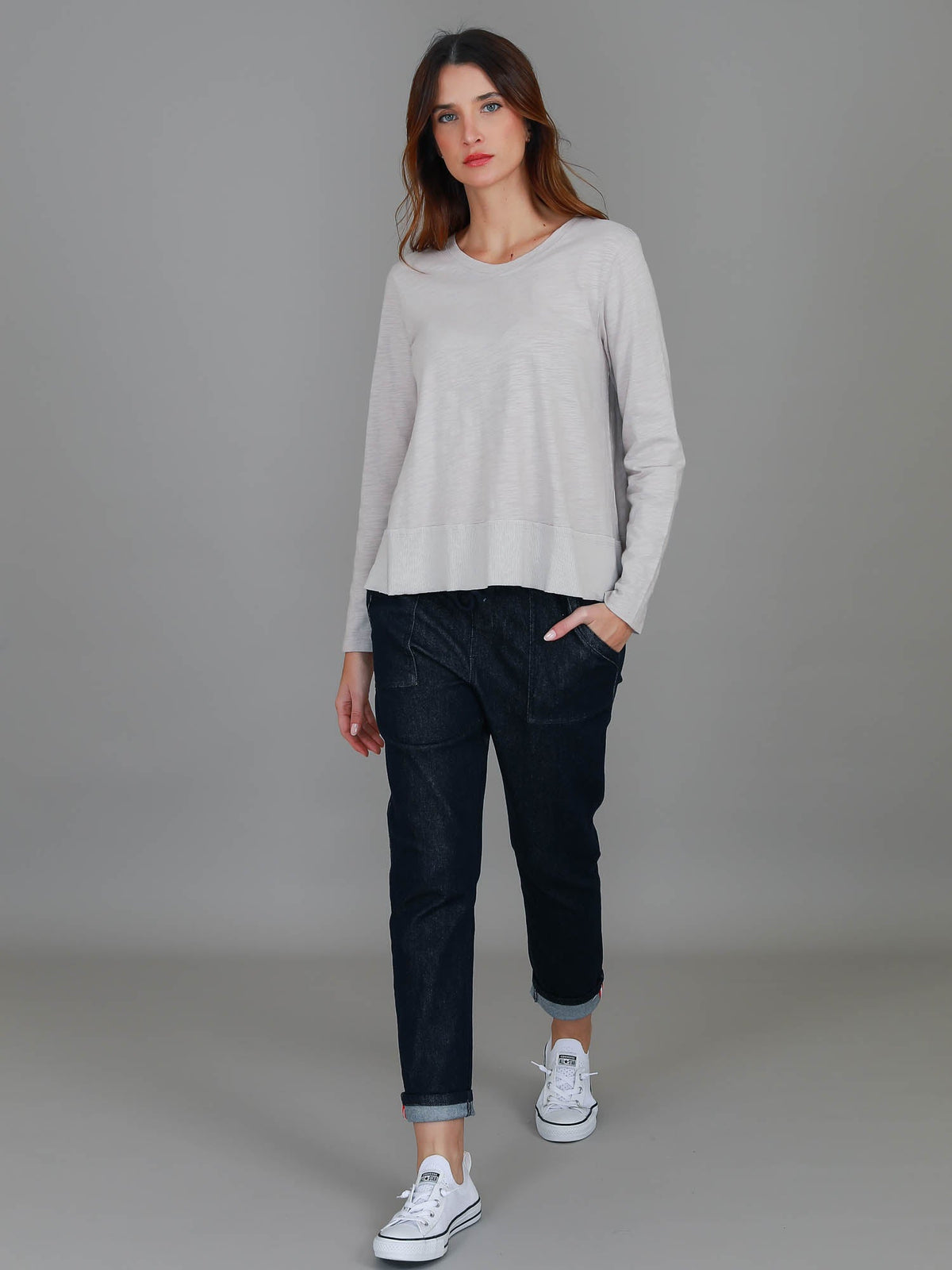 Sonya | Women's Long Sleeve T-Shirt – Cotton Slub Jersey