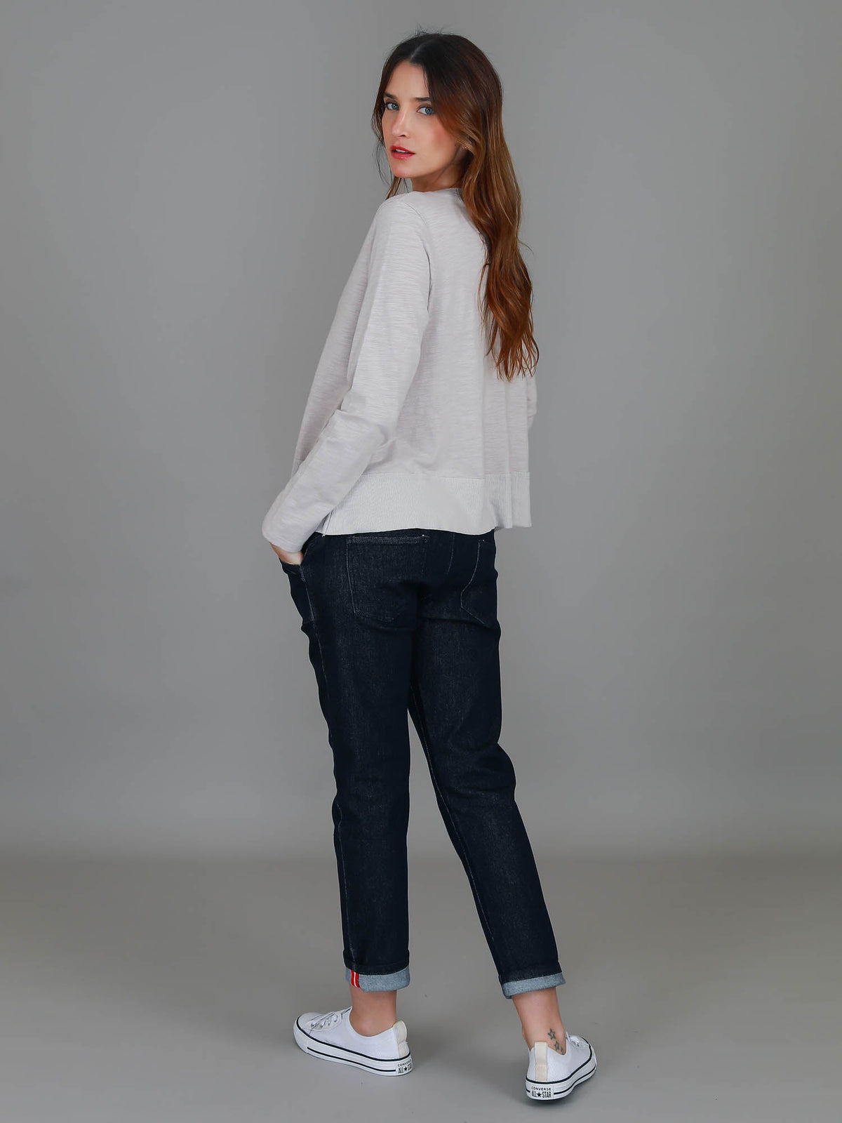 Sonya | Women's Long Sleeve T-Shirt – Cotton Slub Jersey