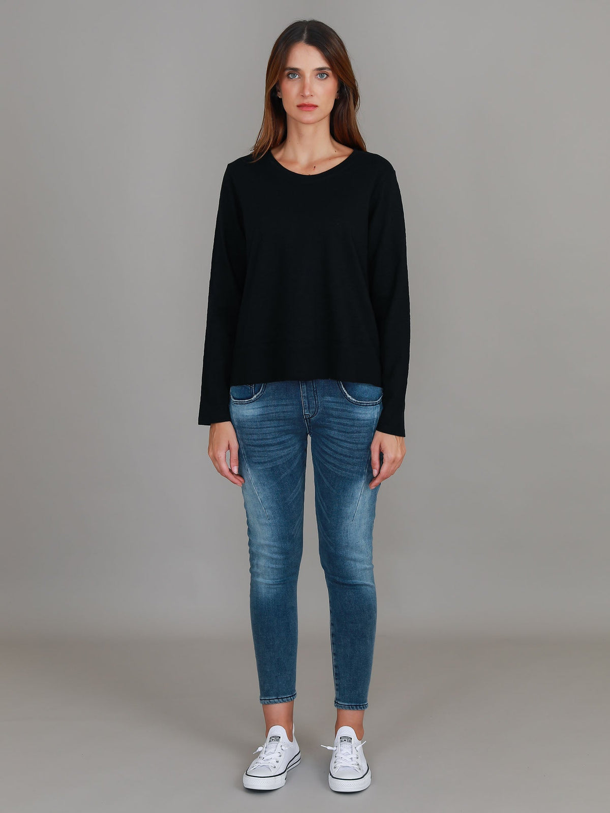 Sonya | Women's Long Sleeve T-Shirt – Cotton Slub Jersey