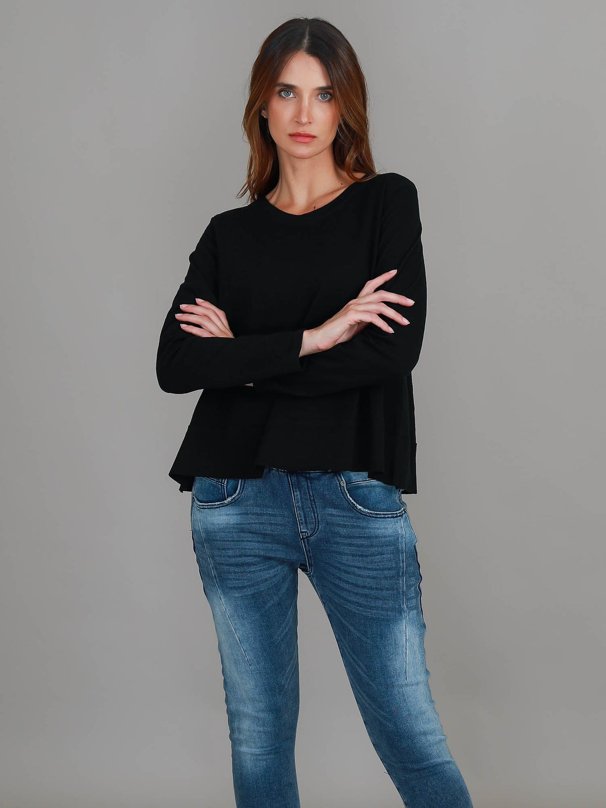 Sonya | Women's Long Sleeve T-Shirt – Cotton Slub Jersey