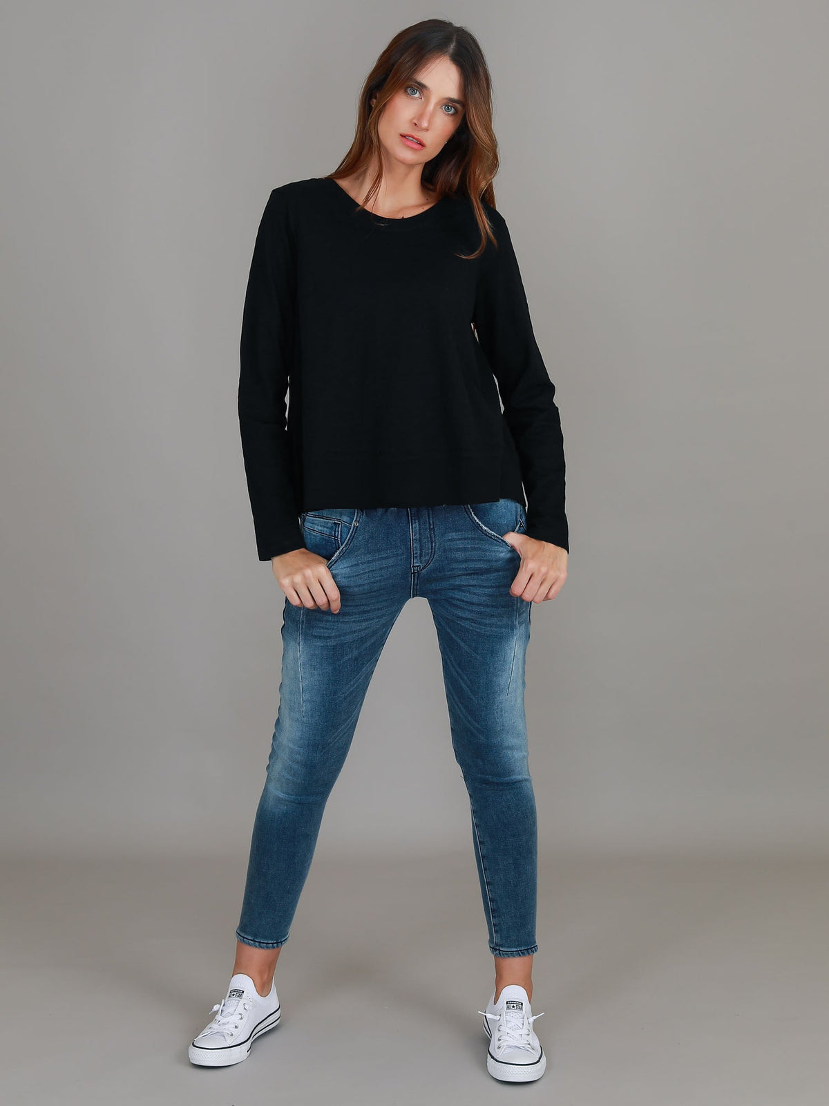Sonya | Women's Long Sleeve T-Shirt – Cotton Slub Jersey
