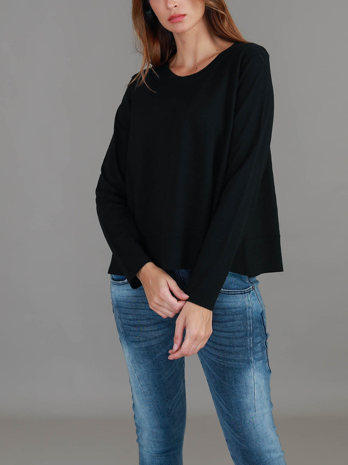 Sonya | Women's Long Sleeve T-Shirt – Cotton Slub Jersey