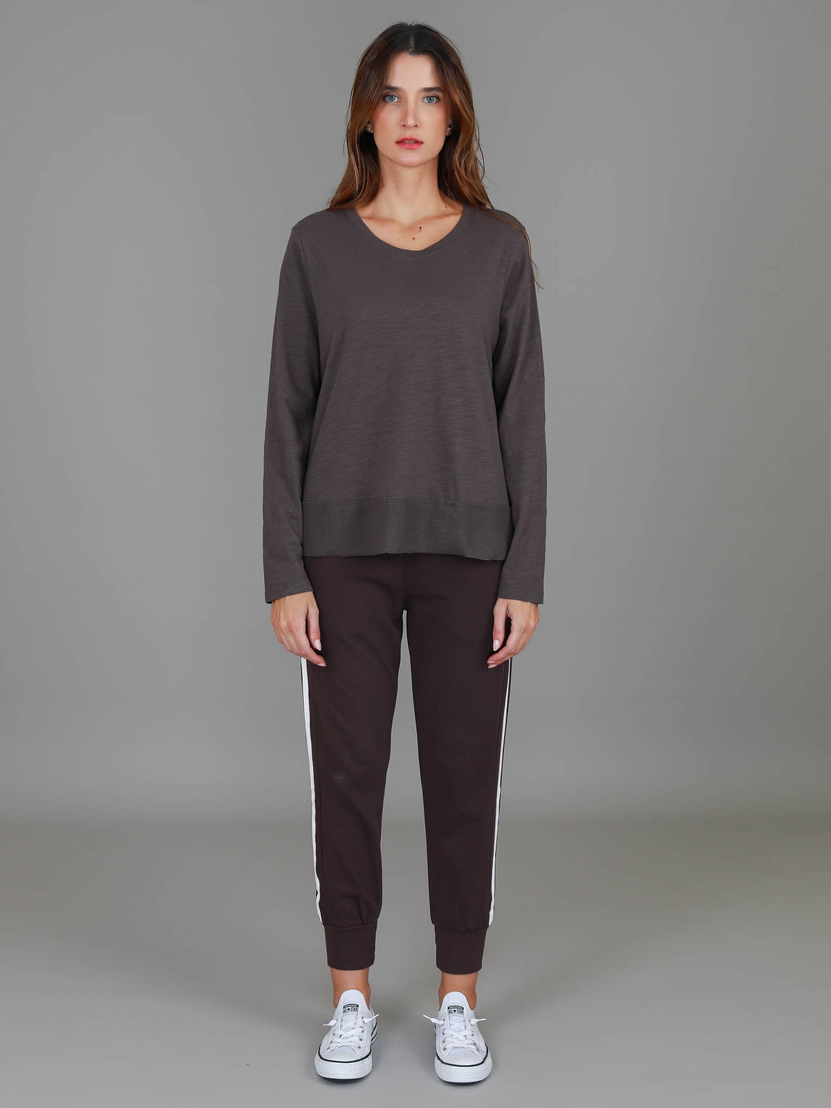 Sonya | Women's Long Sleeve T-Shirt – Cotton Slub Jersey