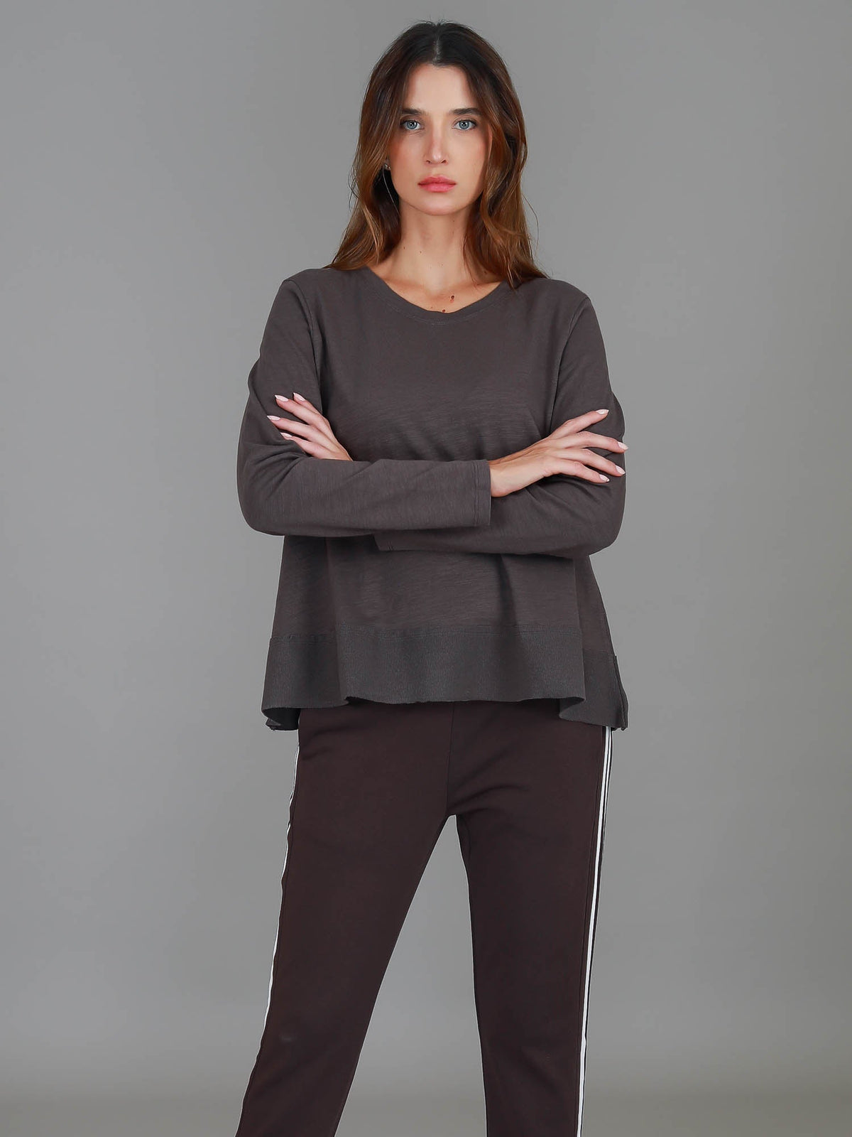 Sonya | Women's Long Sleeve T-Shirt – Cotton Slub Jersey