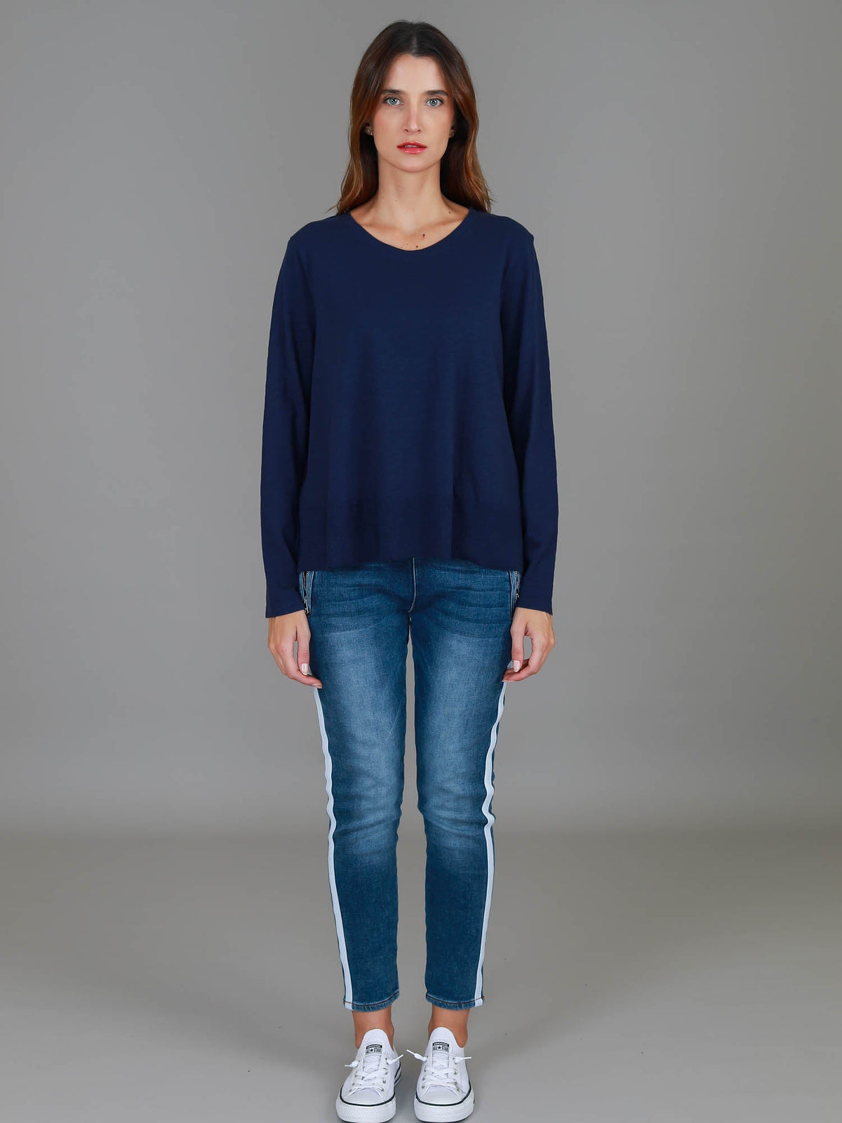 Sonya | Women's Long Sleeve T-Shirt – Cotton Slub Jersey