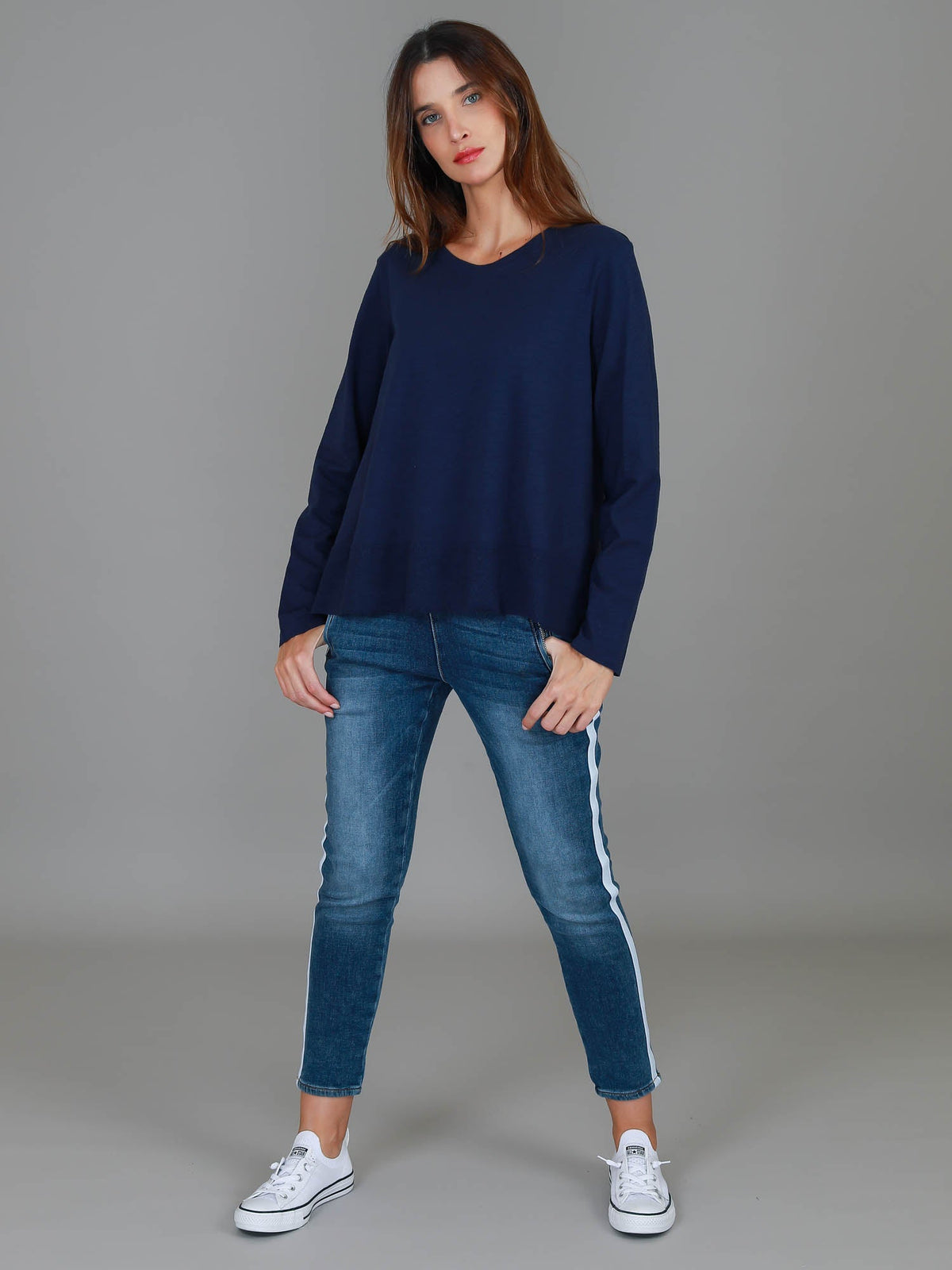 Sonya | Women's Long Sleeve T-Shirt – Cotton Slub Jersey