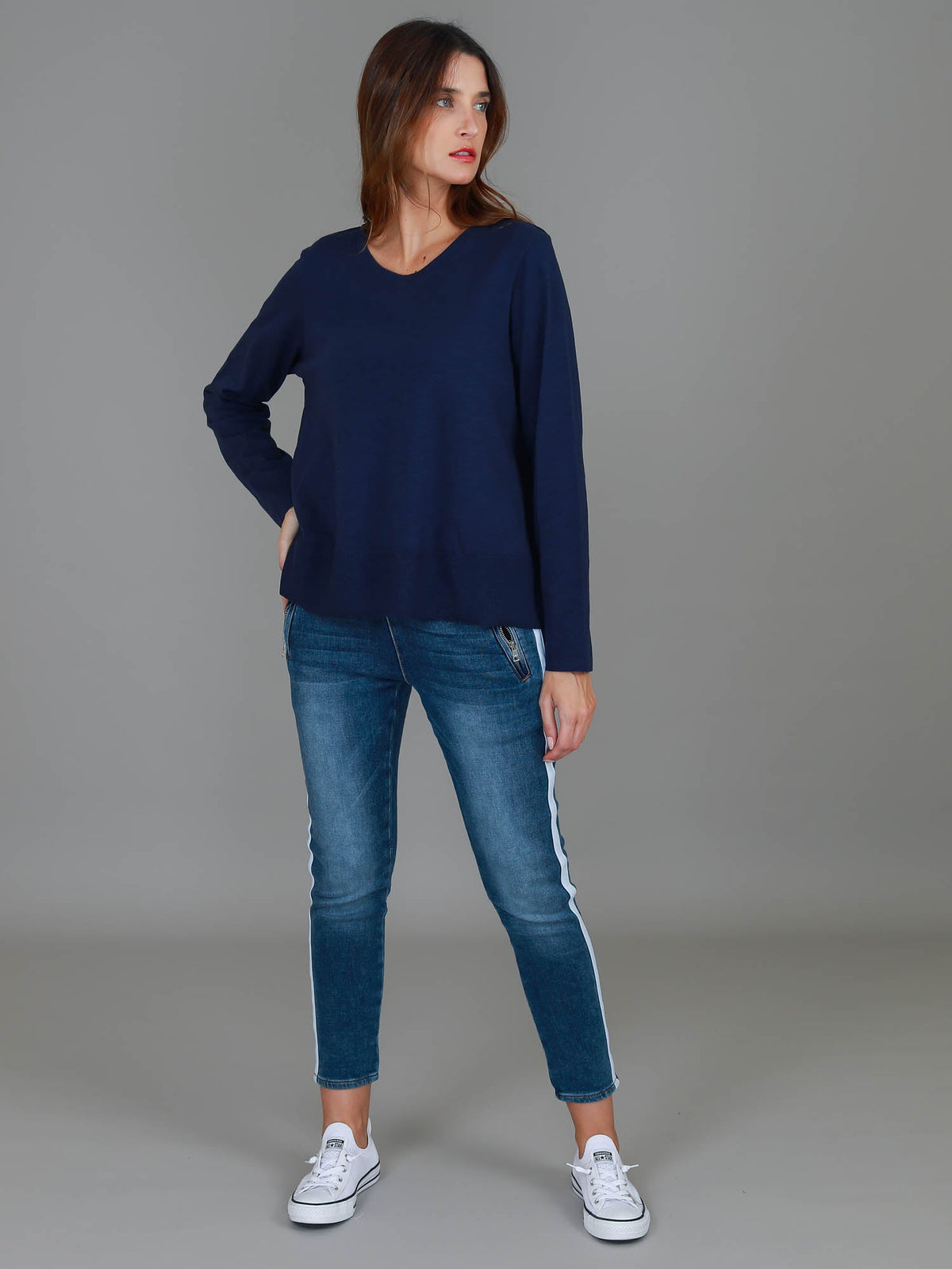 Sonya | Women's Long Sleeve T-Shirt – Cotton Slub Jersey