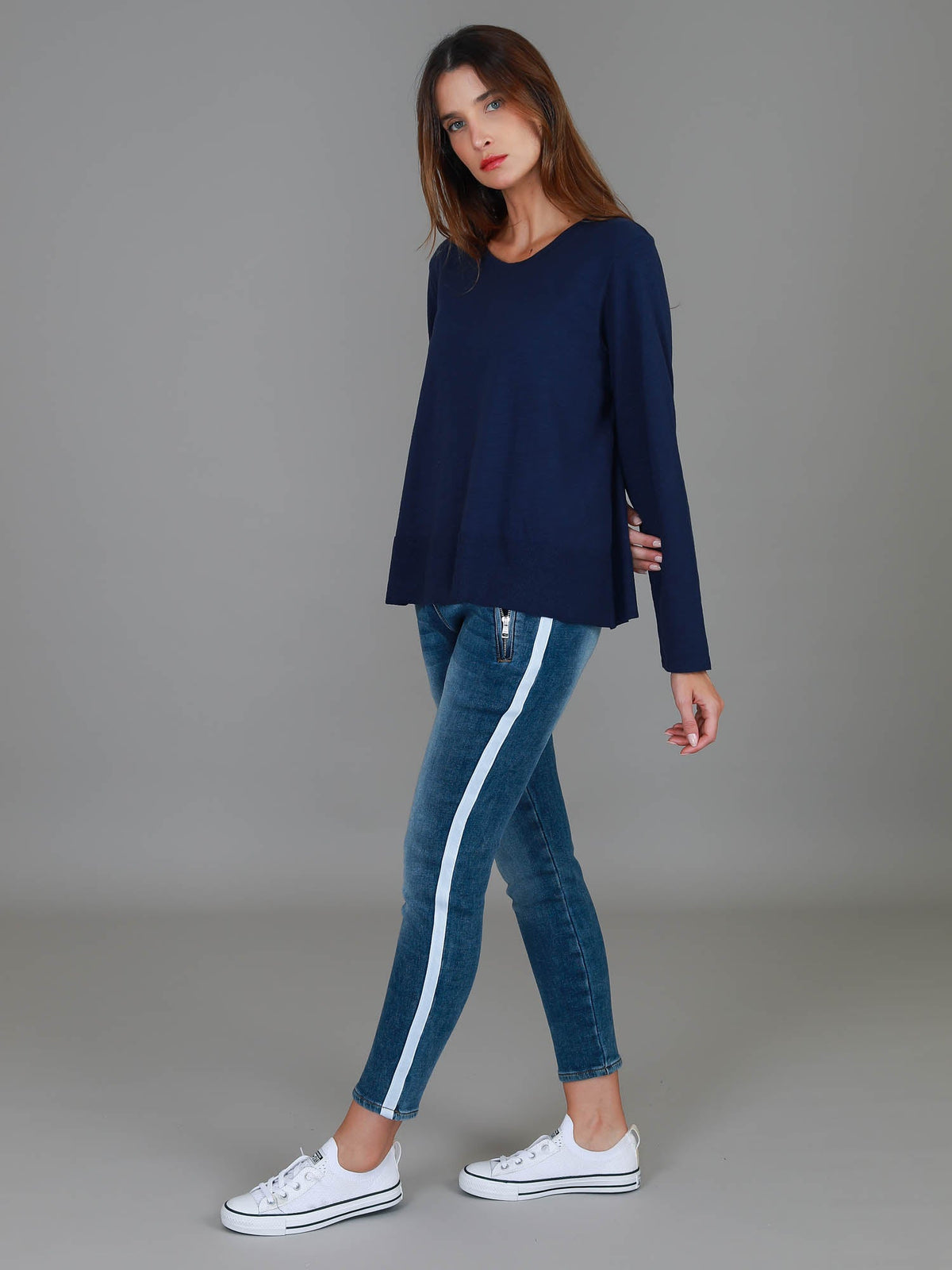 Sonya | Women's Long Sleeve T-Shirt – Cotton Slub Jersey