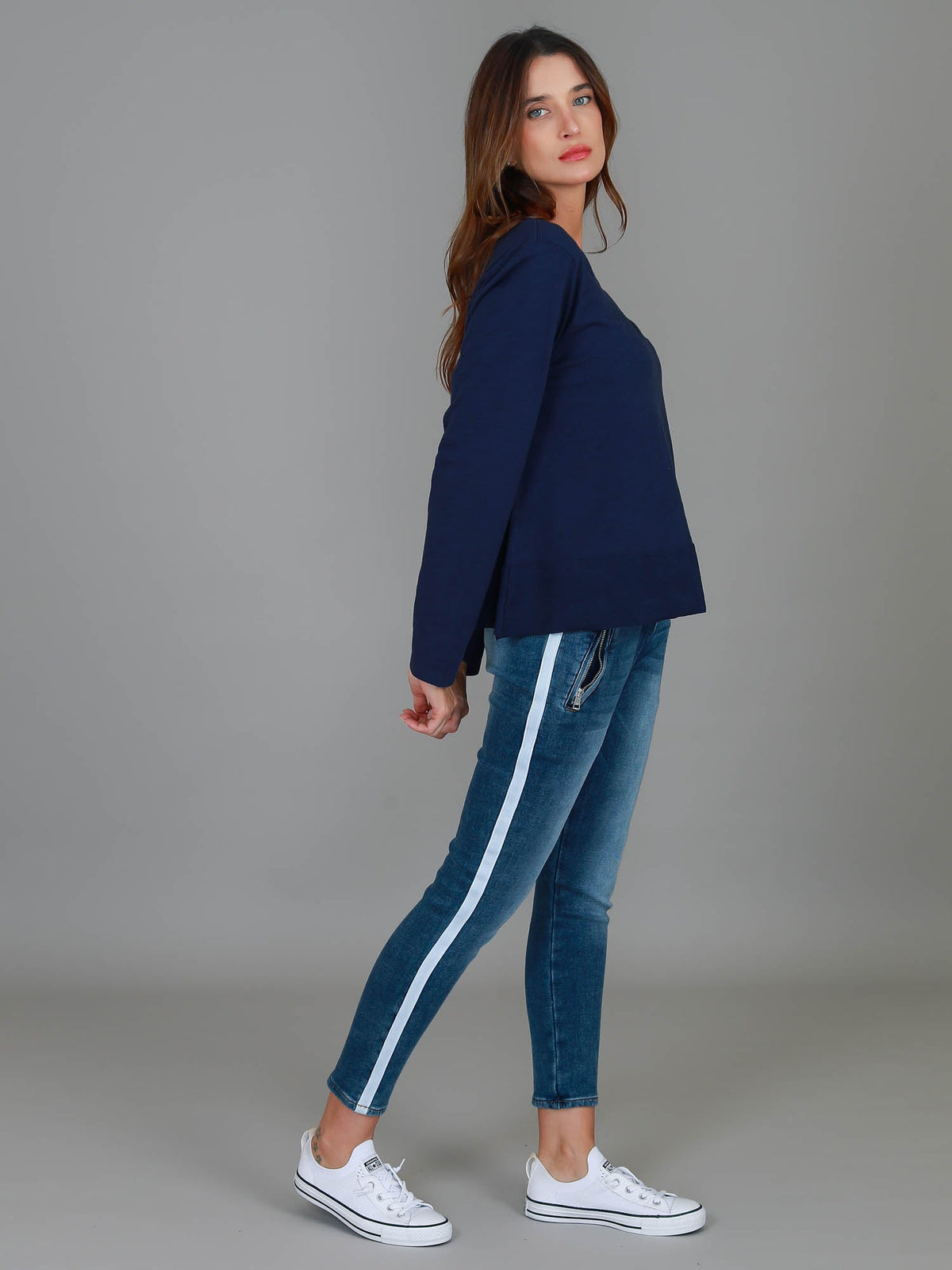 Sonya | Women's Long Sleeve T-Shirt – Cotton Slub Jersey