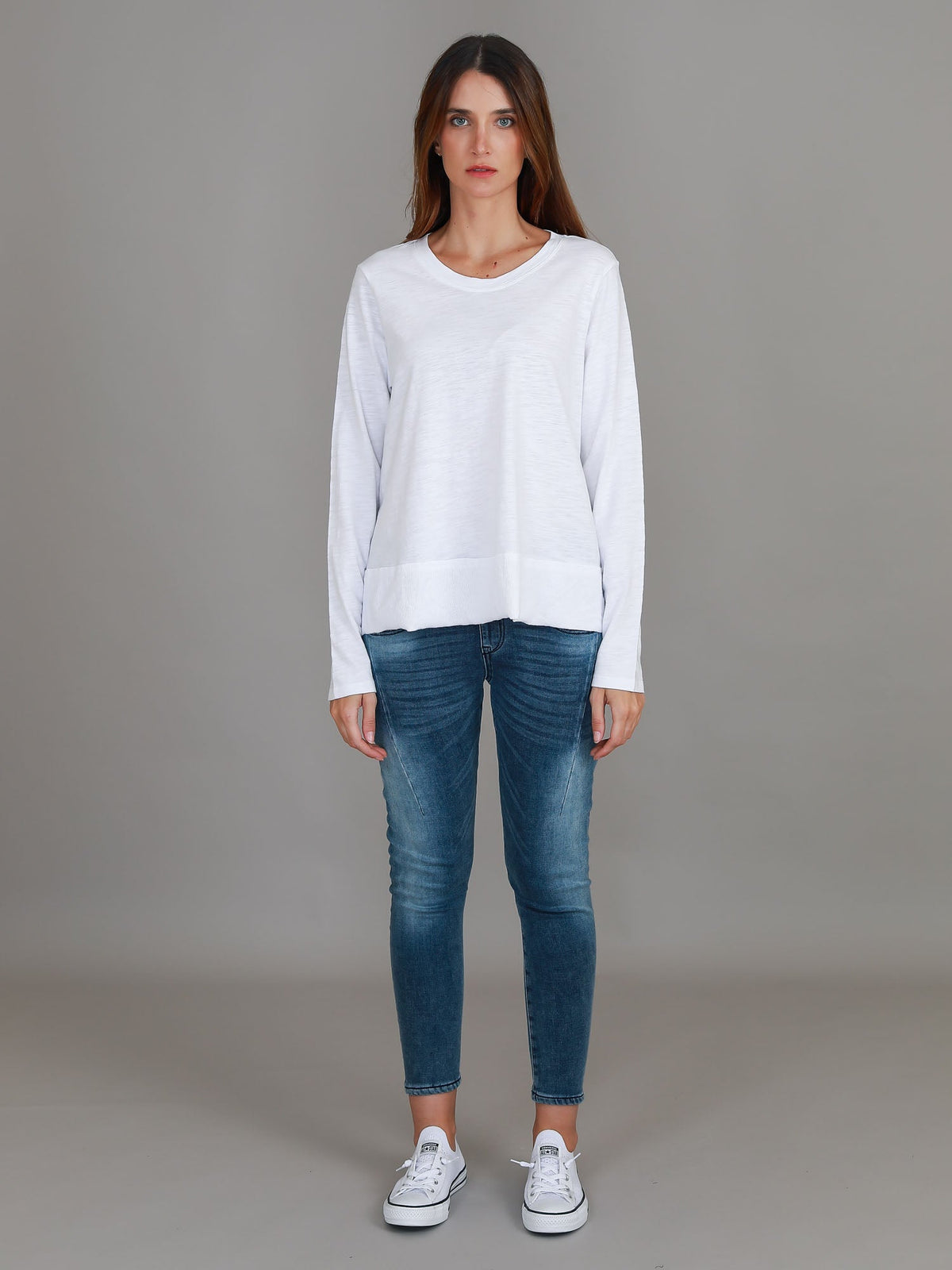 Sonya | Women's Long Sleeve T-Shirt – Cotton Slub Jersey
