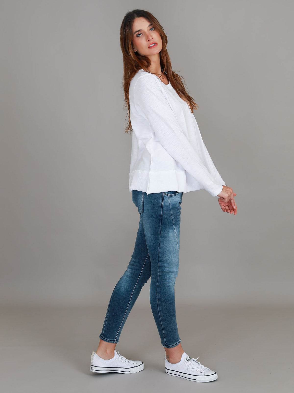 Sonya | Women's Long Sleeve T-Shirt – Cotton Slub Jersey
