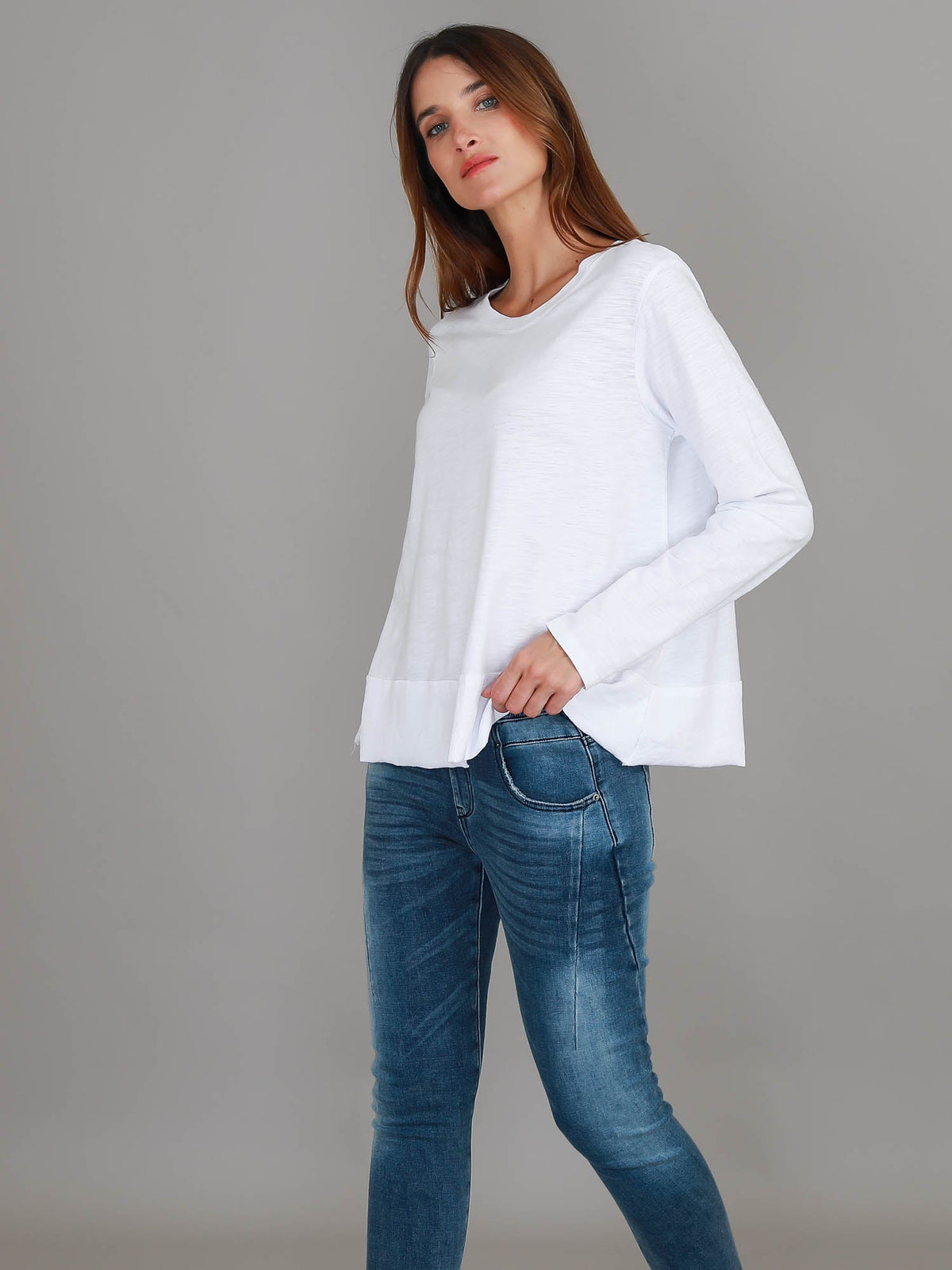 Sonya | Women's Long Sleeve T-Shirt – Cotton Slub Jersey