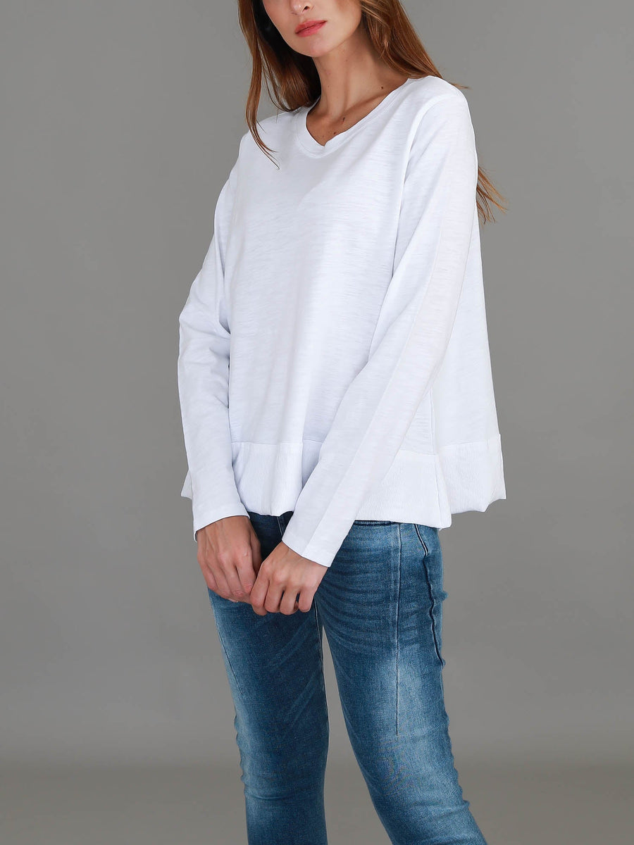 Sonya | Women's Long Sleeve T-Shirt – Cotton Slub Jersey