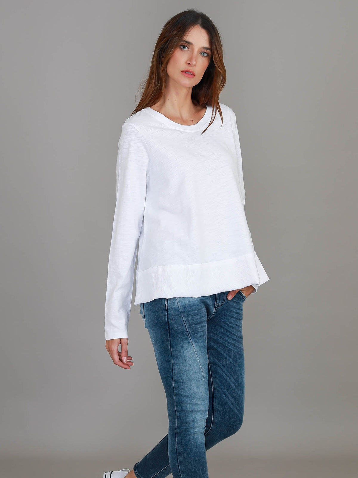 Sonya | Women's Long Sleeve T-Shirt – Cotton Slub Jersey