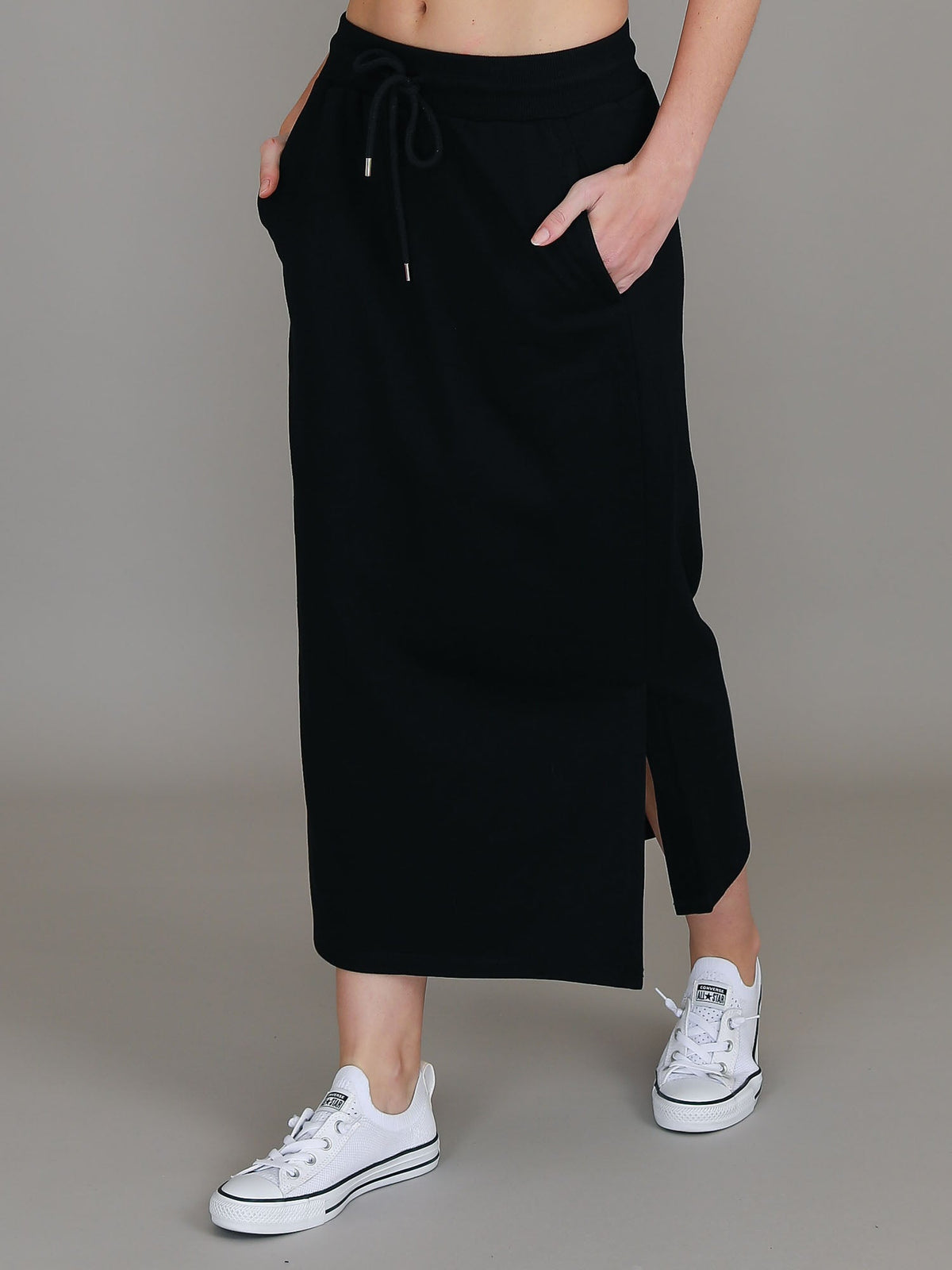 Roberta | Women's Midi Skirt – Cotton French Terry
