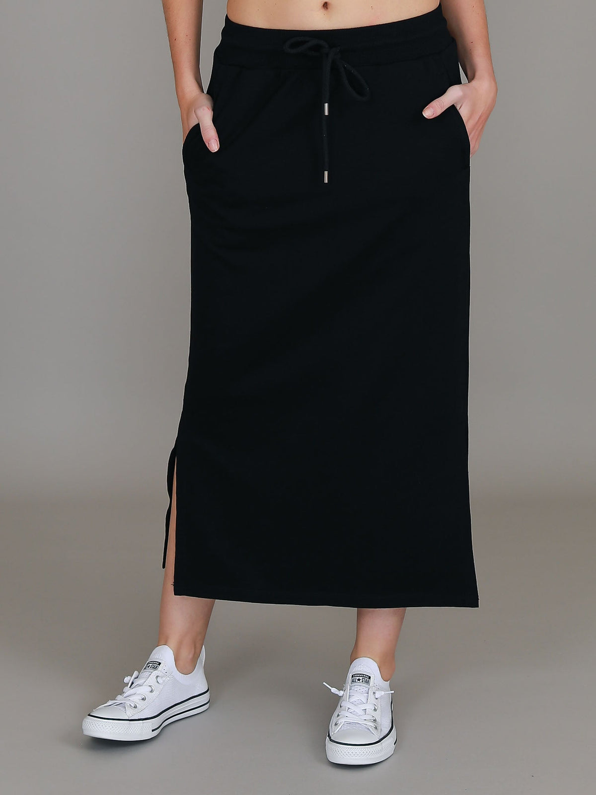 Roberta | Women's Midi Skirt – Cotton French Terry