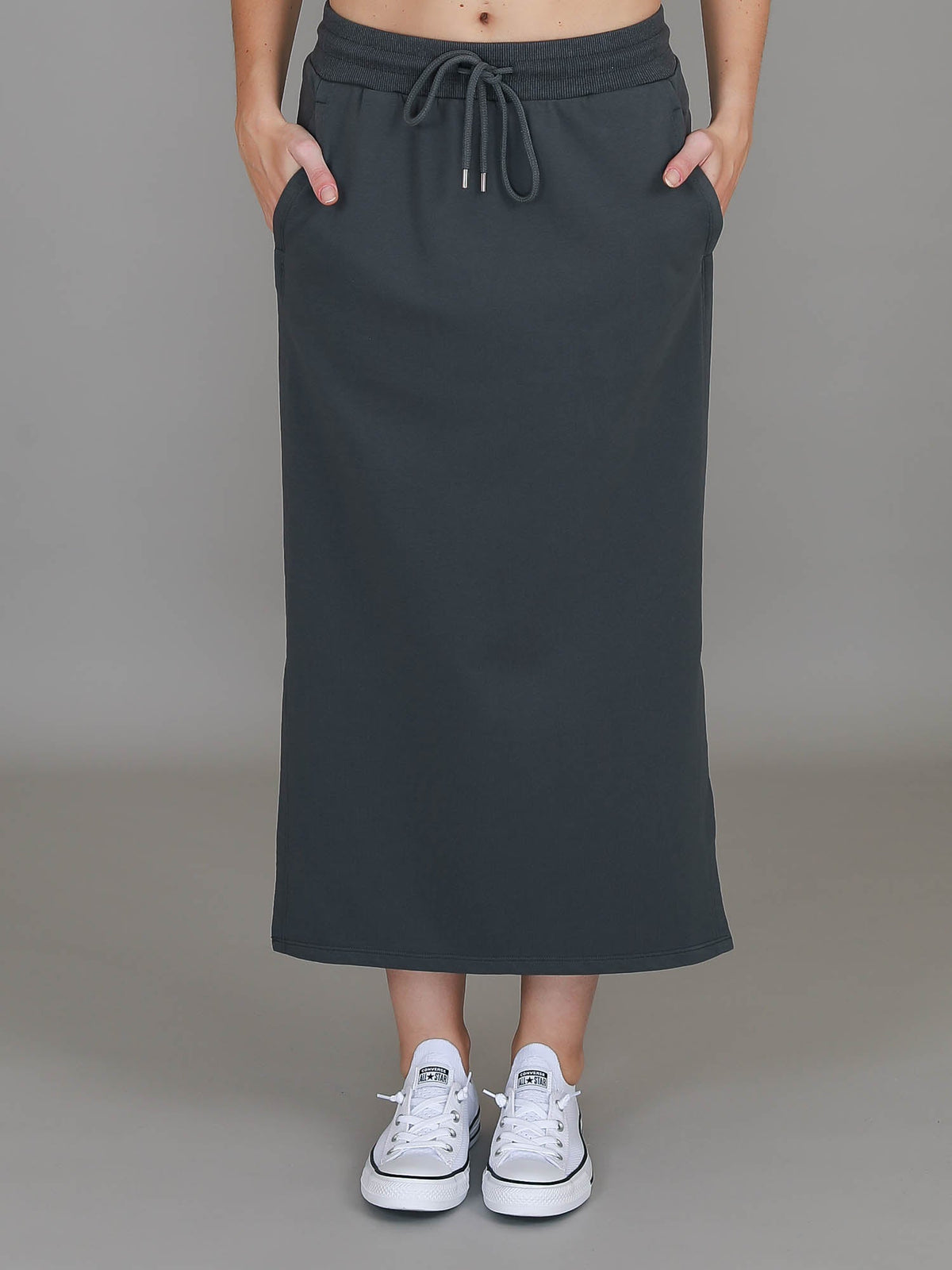 Roberta | Women's Midi Skirt – Cotton French Terry