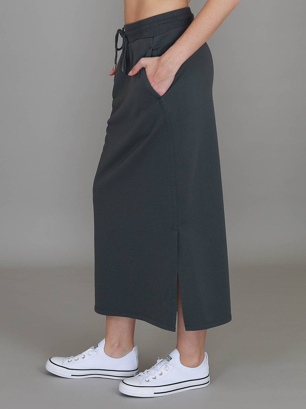 Roberta | Women's Midi Skirt – Cotton French Terry