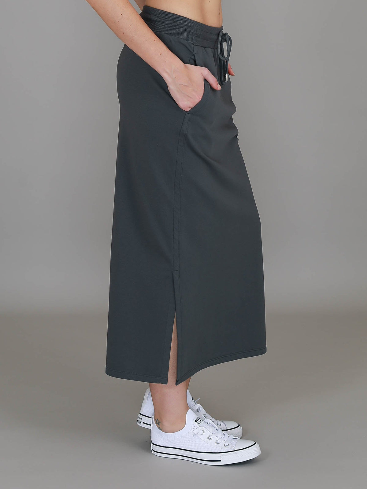 Roberta | Women's Midi Skirt – Cotton French Terry