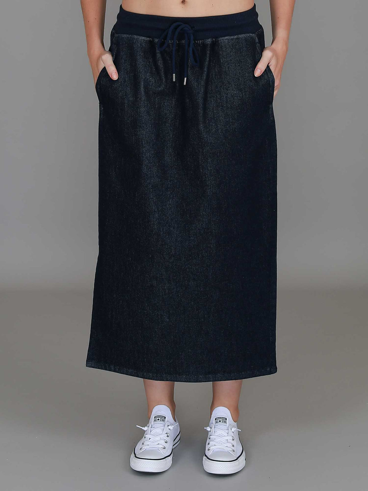 Roberta | Women's Midi Skirt – Denim