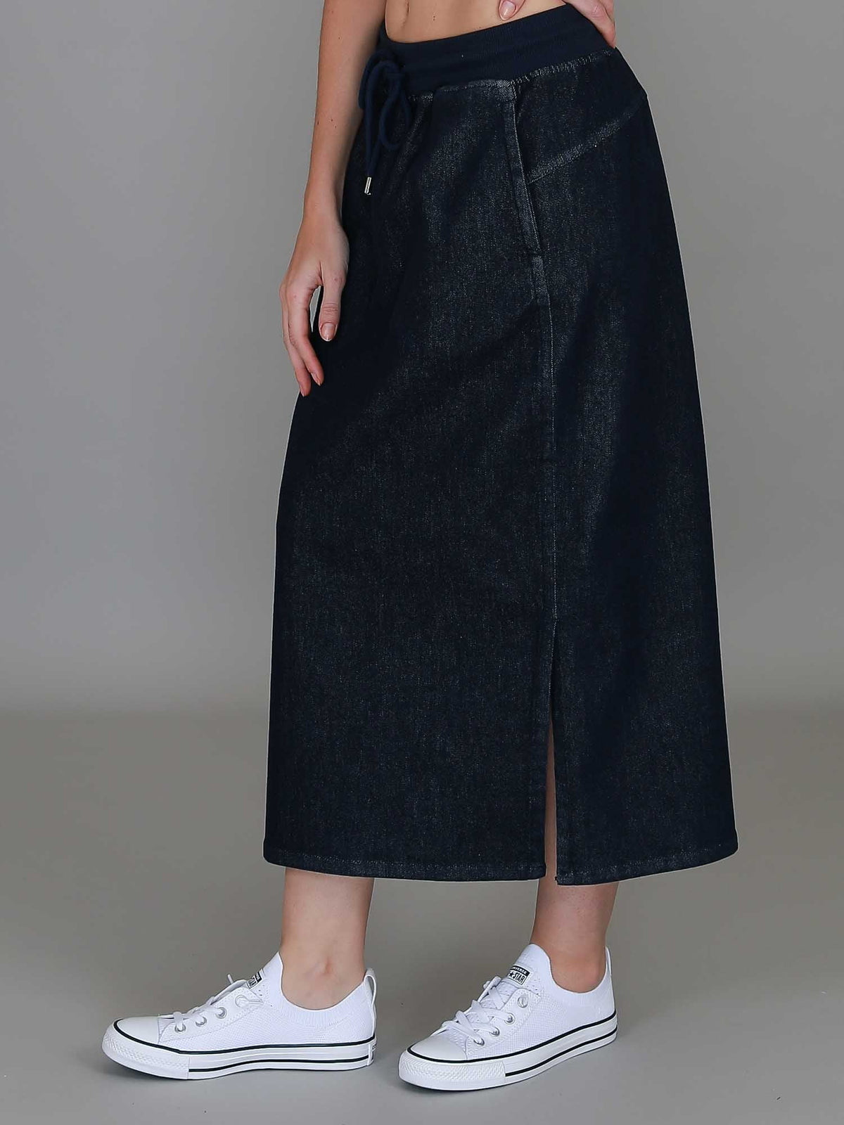 Roberta | Women's Midi Skirt – Denim