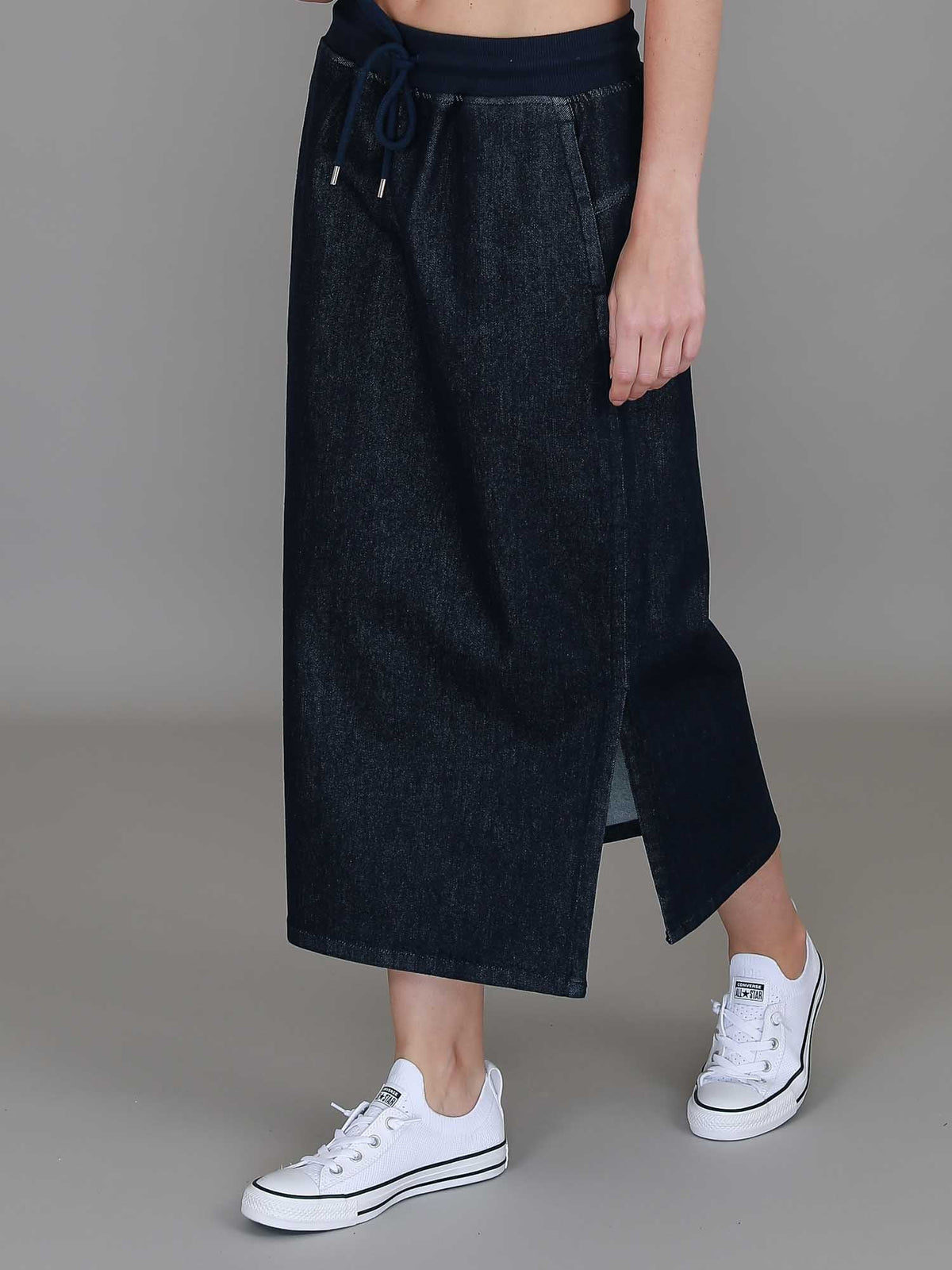 Roberta | Women's Midi Skirt – Denim
