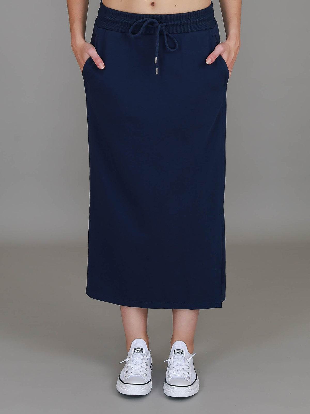 Roberta | Women's Midi Skirt – Cotton French Terry