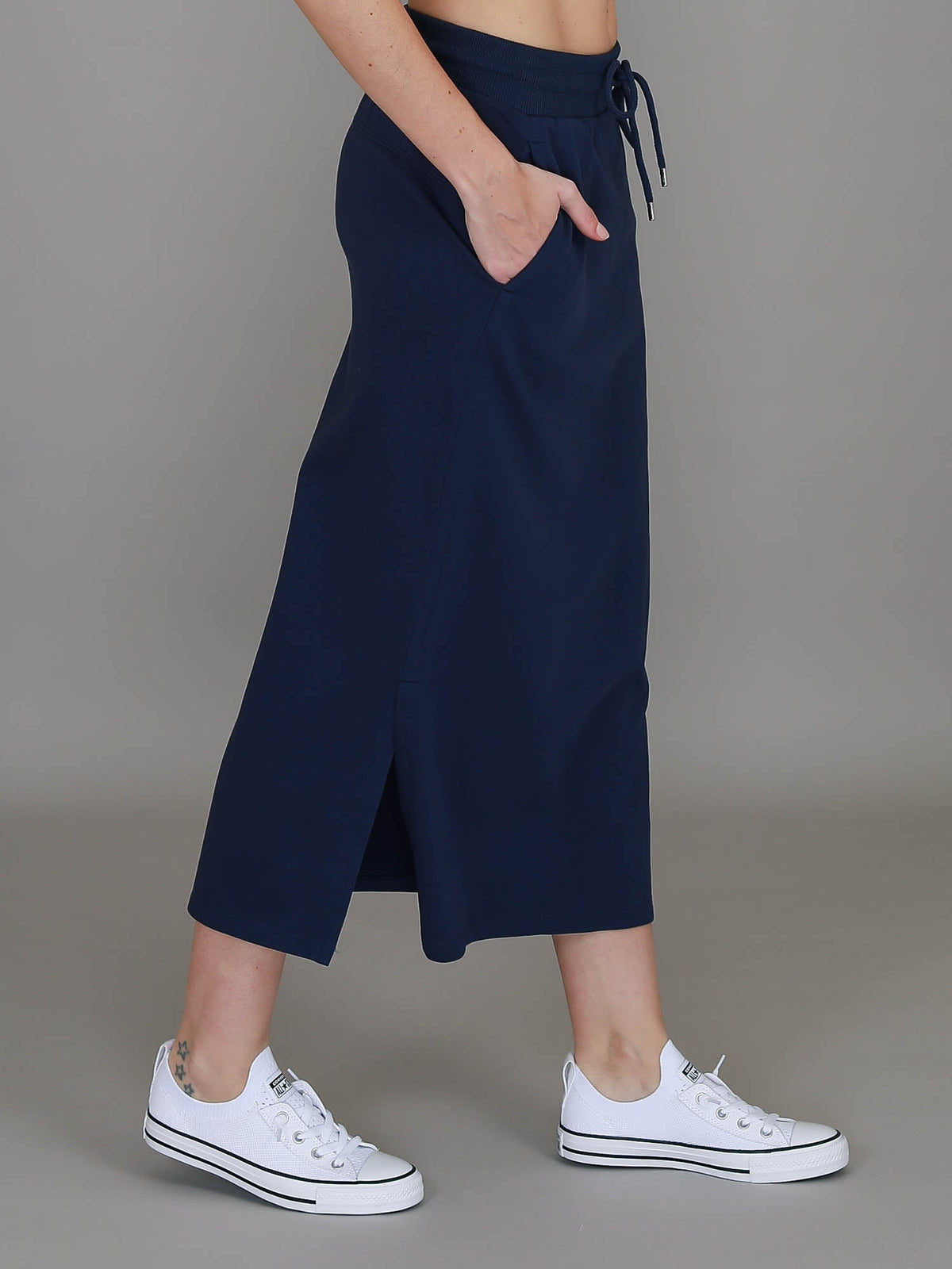 Roberta | Women's Midi Skirt – Cotton French Terry