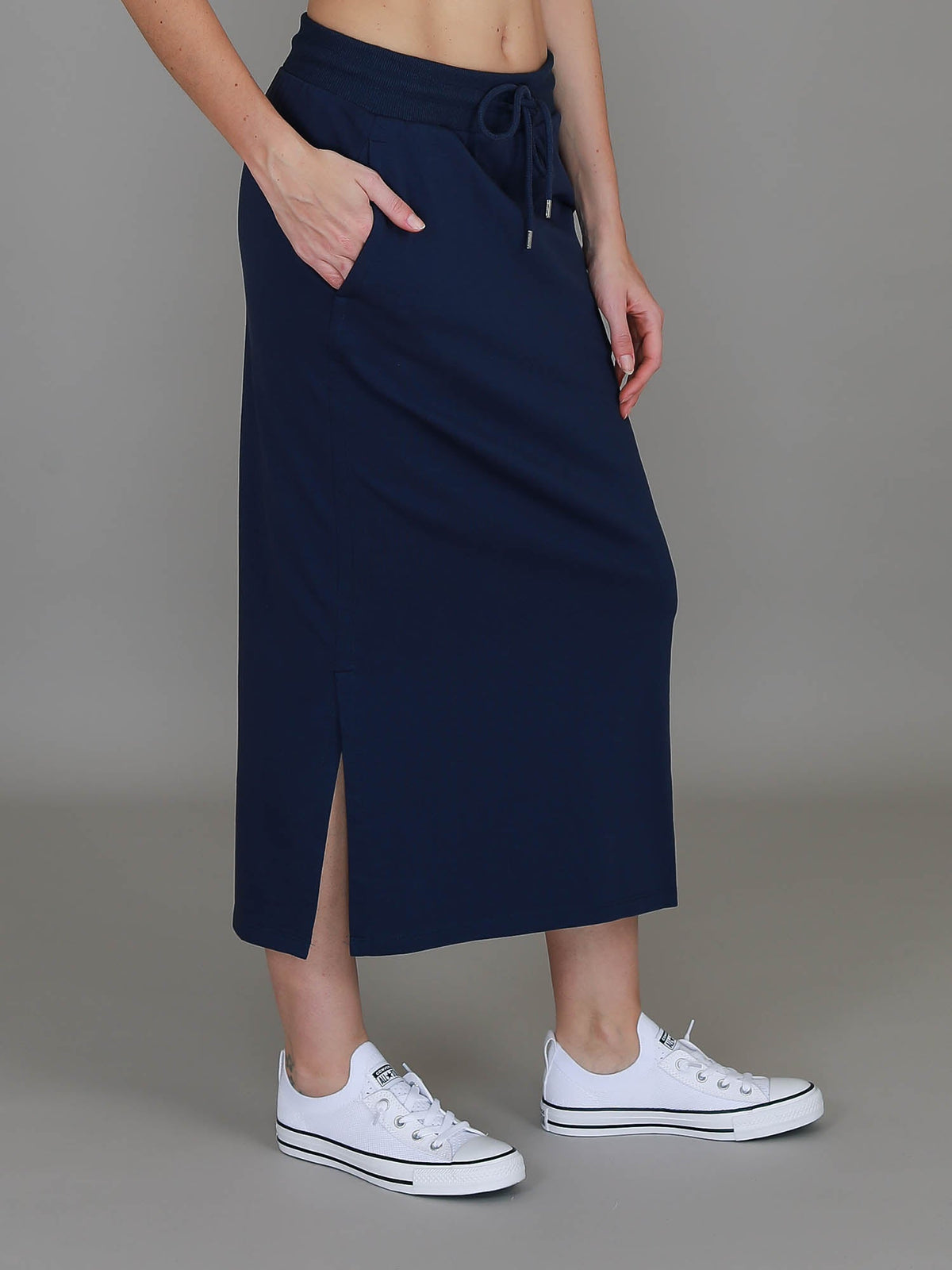 Roberta | Women's Midi Skirt – Cotton French Terry