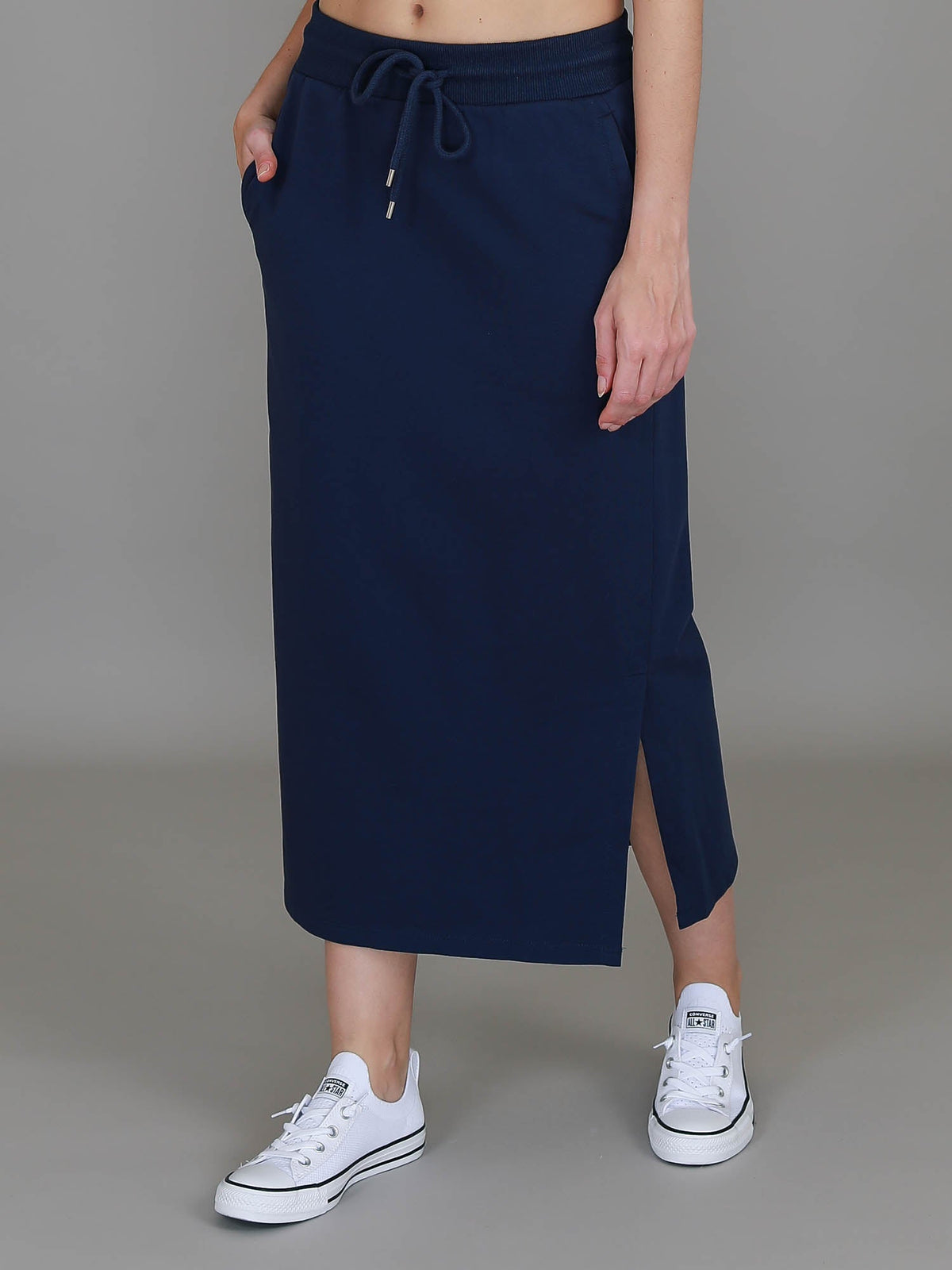 Roberta | Women's Midi Skirt – Cotton French Terry