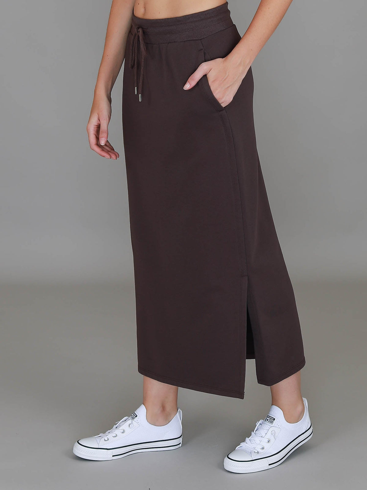 Roberta | Women's Midi Skirt – Cotton French Terry
