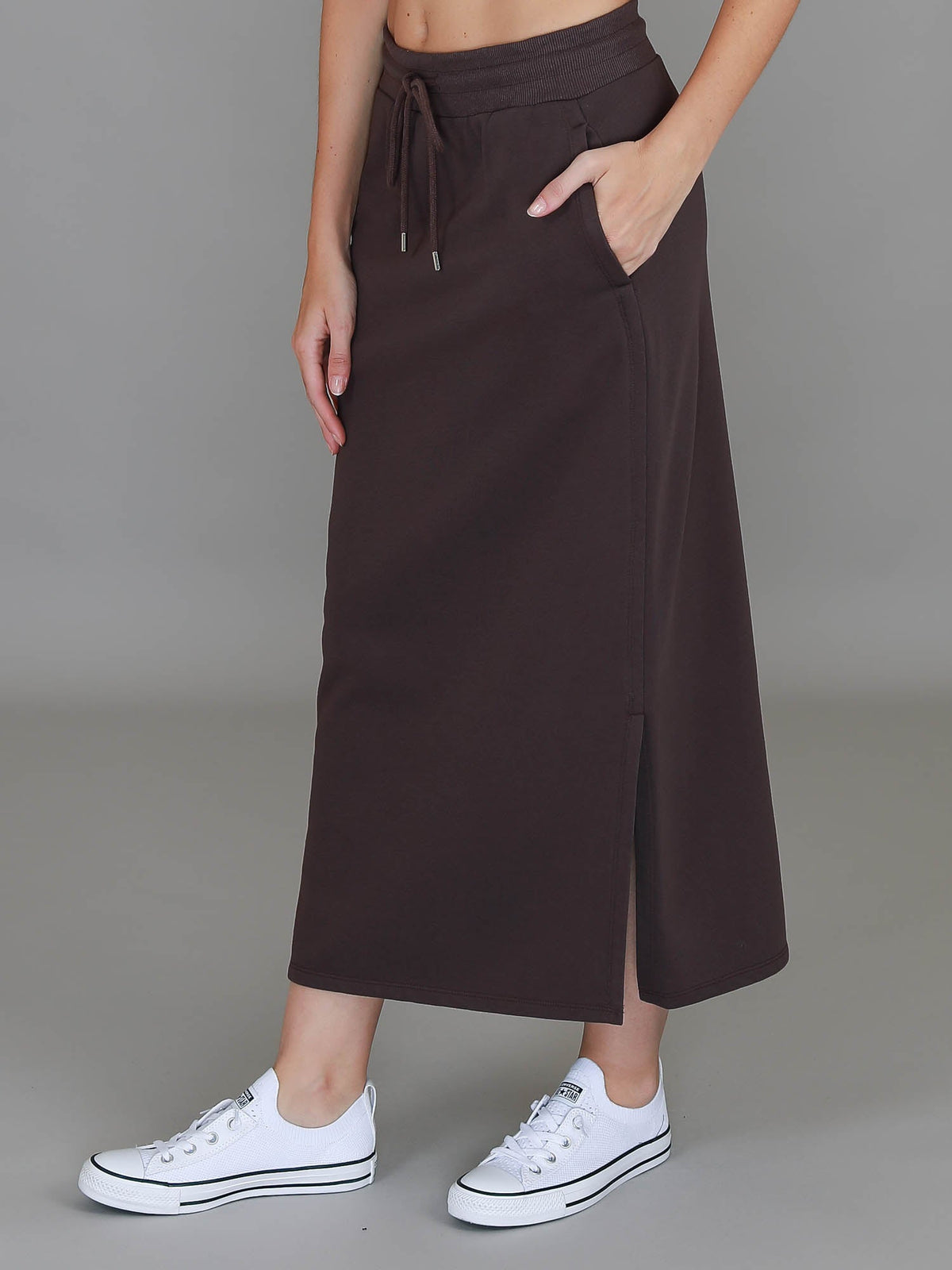 Roberta | Women's Midi Skirt – Cotton French Terry