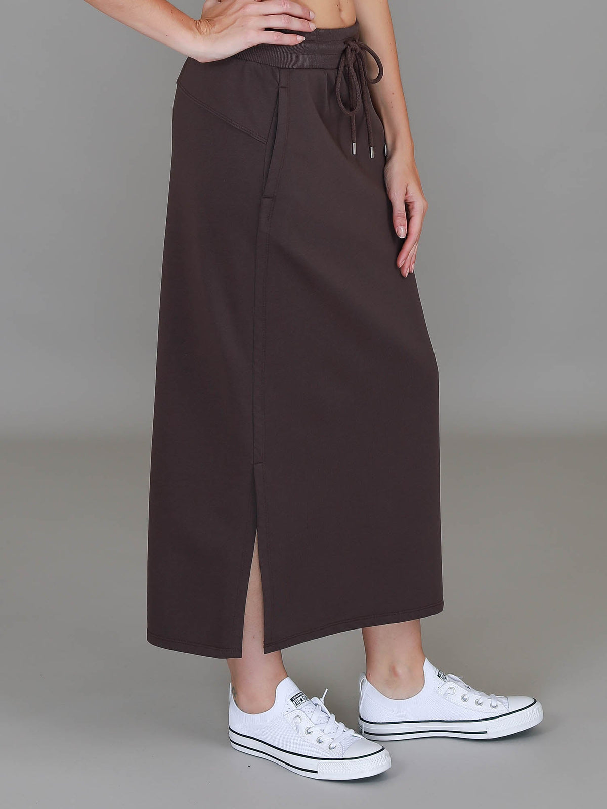 Roberta | Women's Midi Skirt – Cotton French Terry