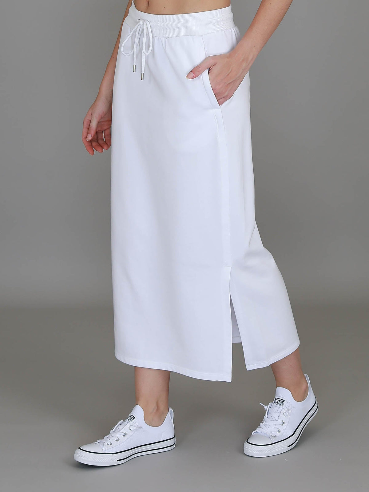 Roberta | Women's Midi Skirt – Cotton French Terry