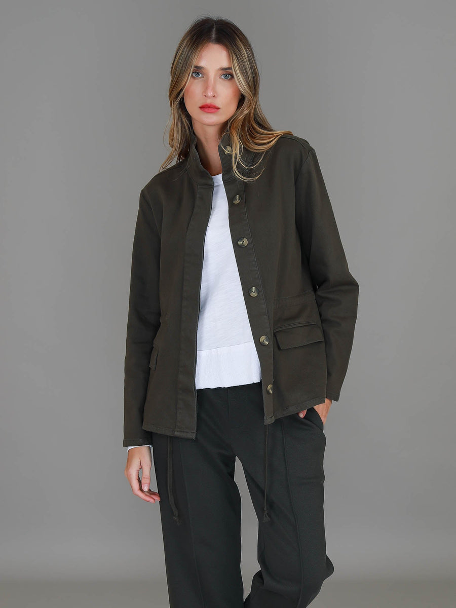 Courtney | Women's Funnel Neck Utility Jacket – Cotton Twill