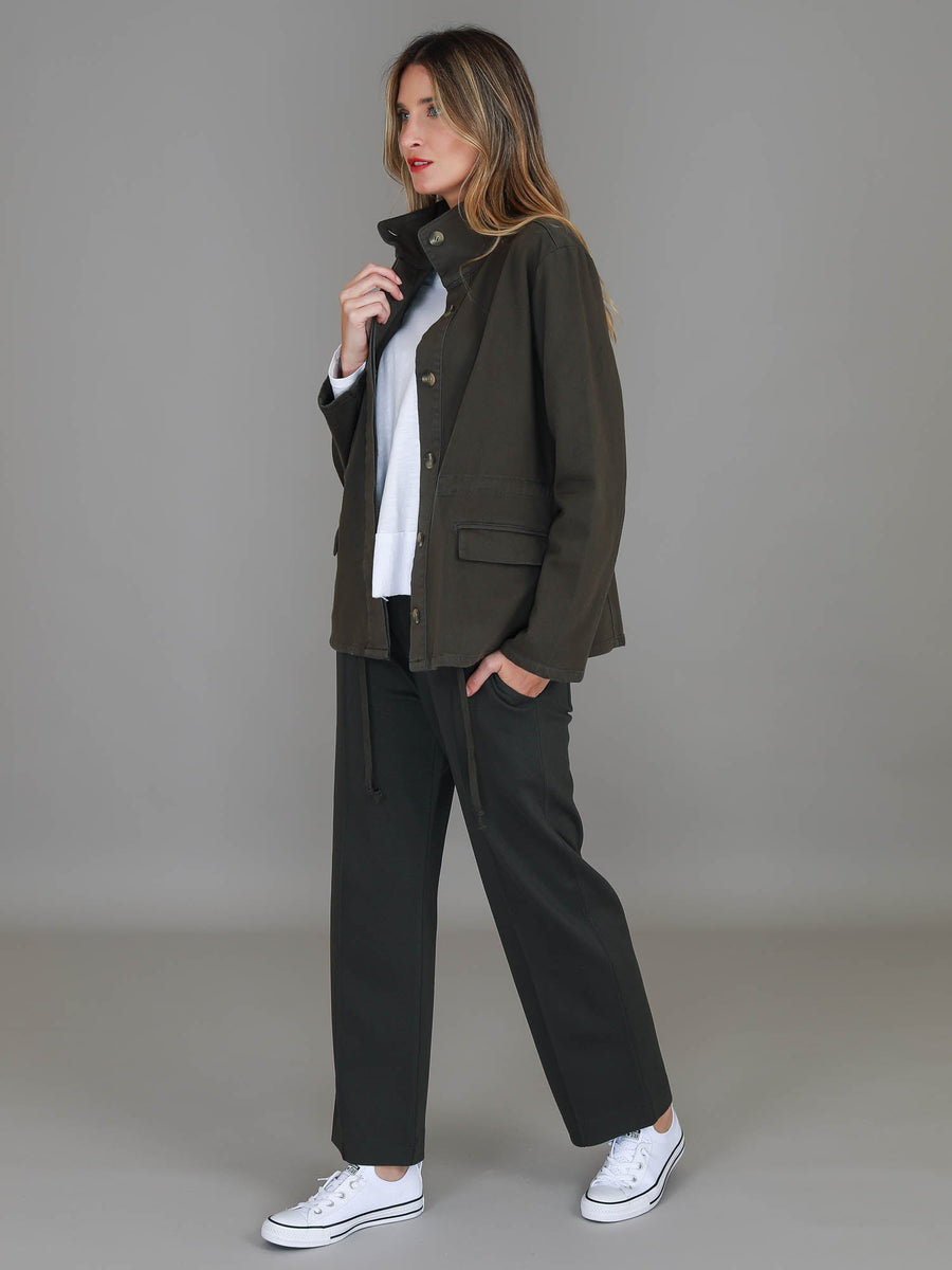 Courtney | Women's Funnel Neck Utility Jacket – Cotton Twill