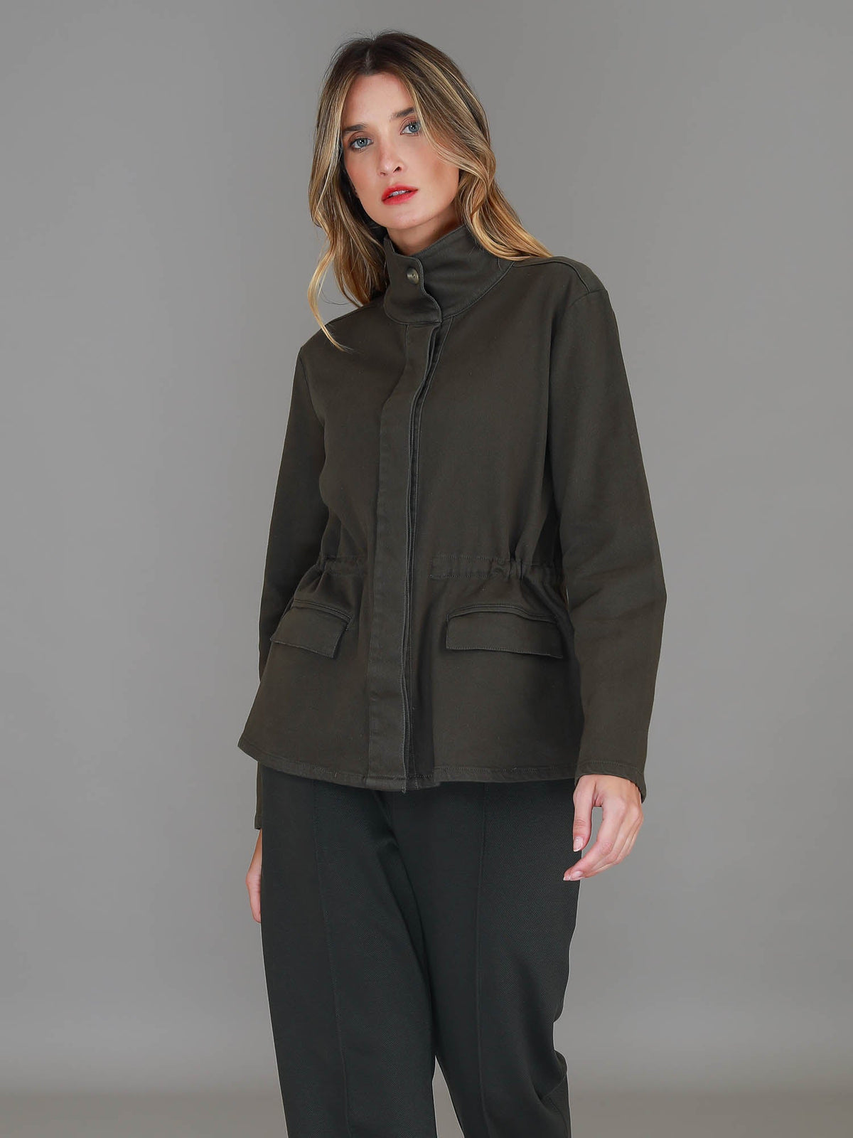 Courtney | Women's Funnel Neck Utility Jacket – Cotton Twill