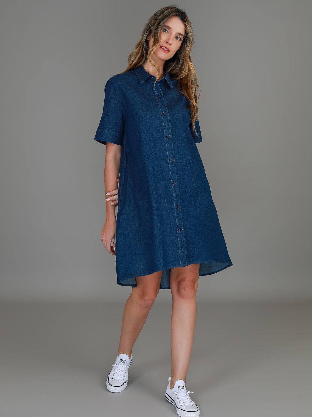 Thelma Denim Shirt Dress