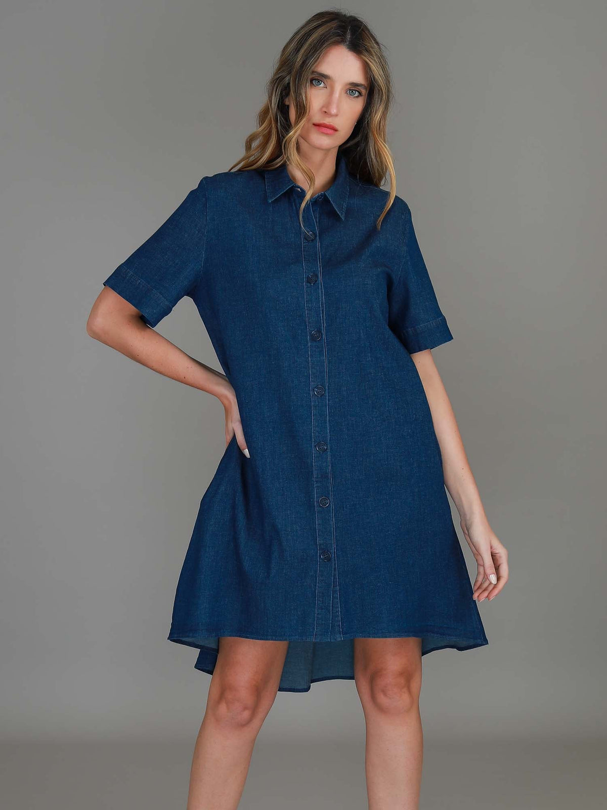 Thelma Denim Shirt Dress