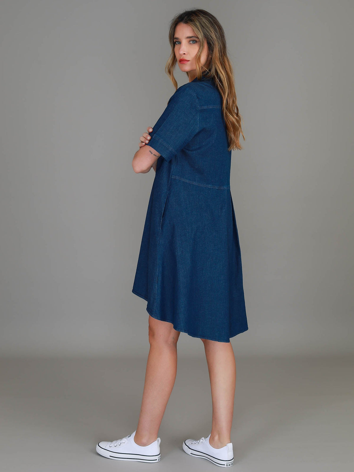 Thelma Denim Shirt Dress