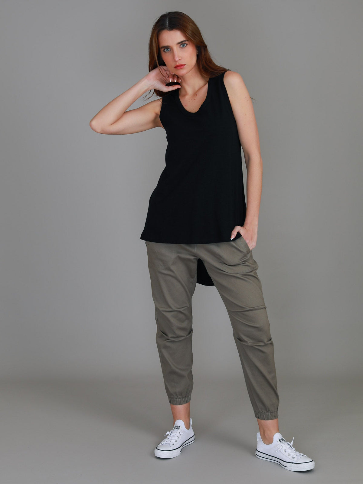 Madison Hi Lo Hem Tank Top (Sale)