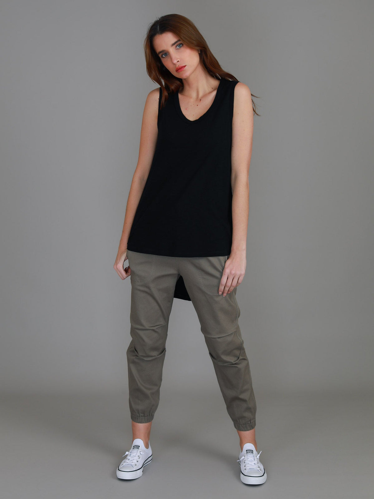 Madison Hi Lo Hem Tank Top (Sale)