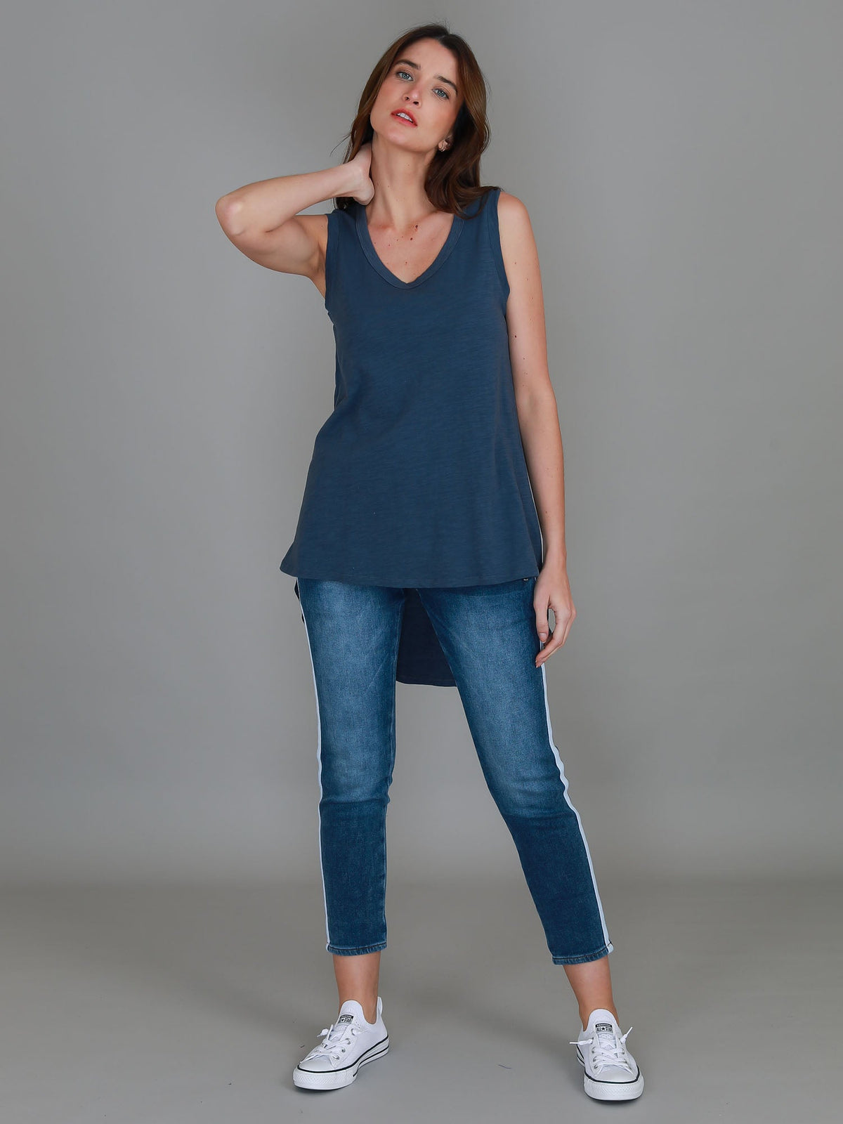 Madison Hi Lo Hem Tank Top (Sale)