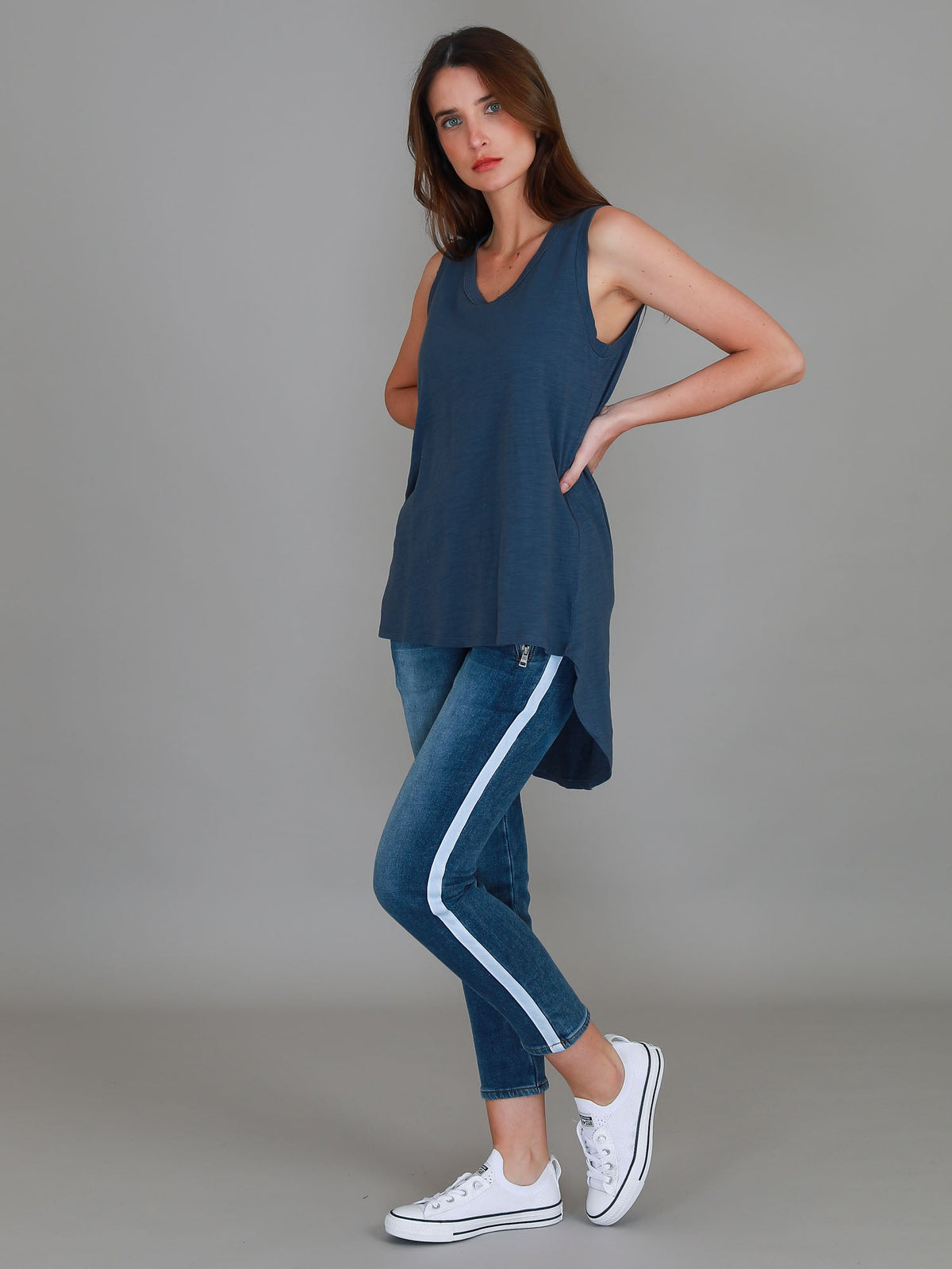Madison Hi Lo Hem Tank Top (Sale)