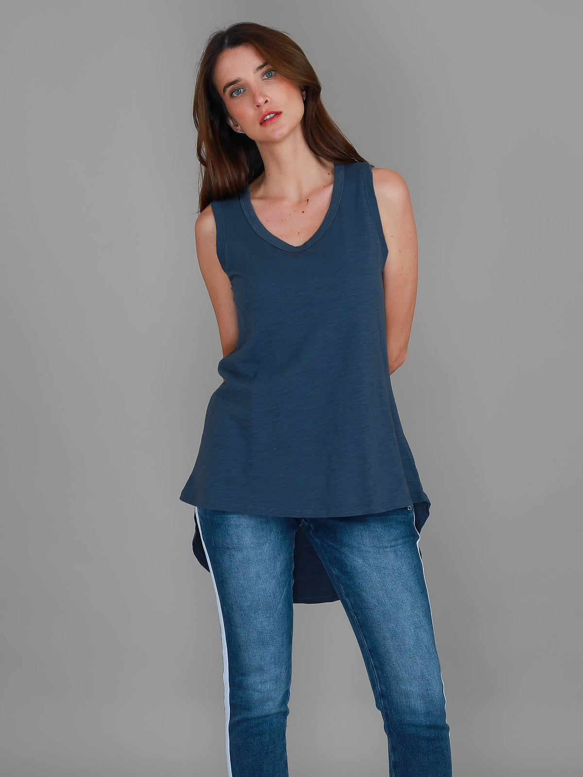 Madison Hi Lo Hem Tank Top (Sale)
