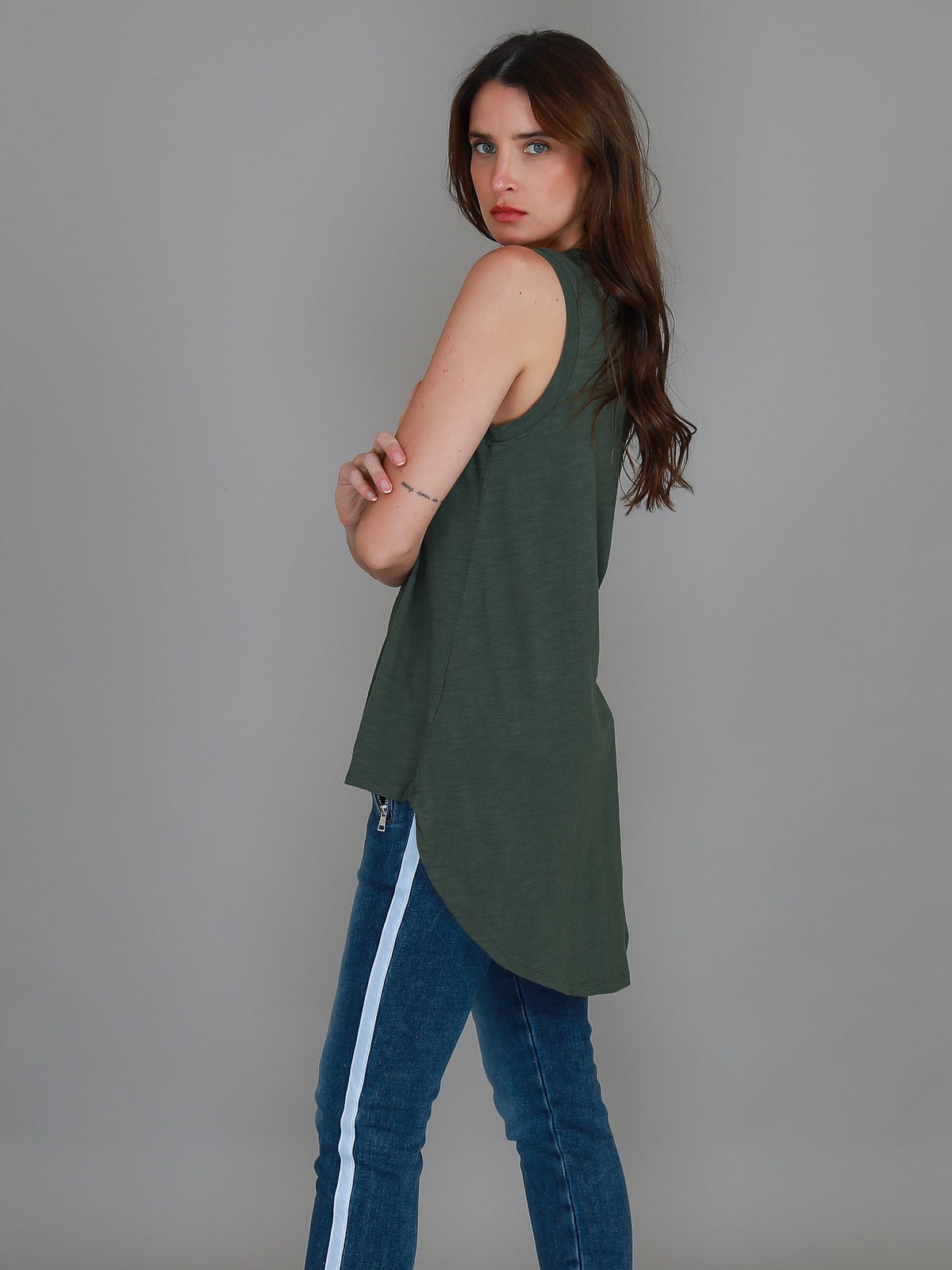 Madison Hi Lo Hem Tank Top (Sale)
