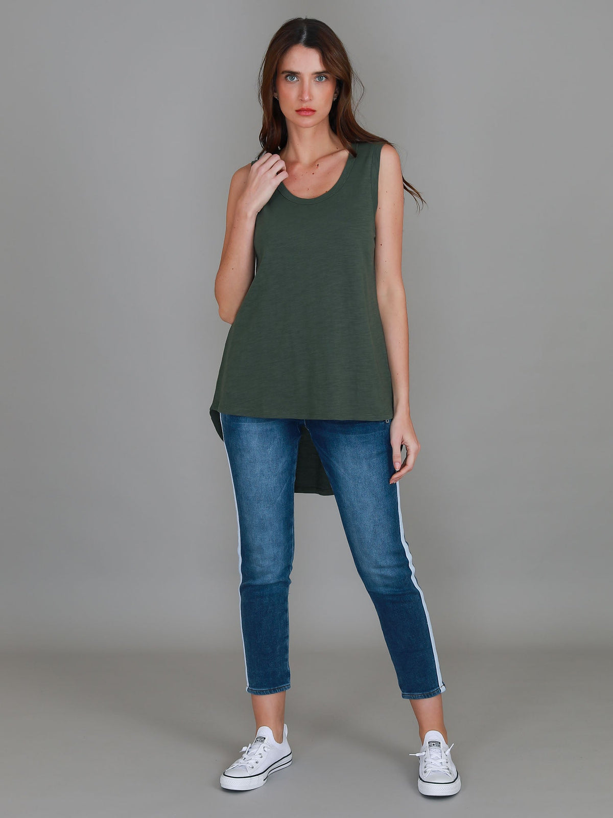 Madison Hi Lo Hem Tank Top (Sale)