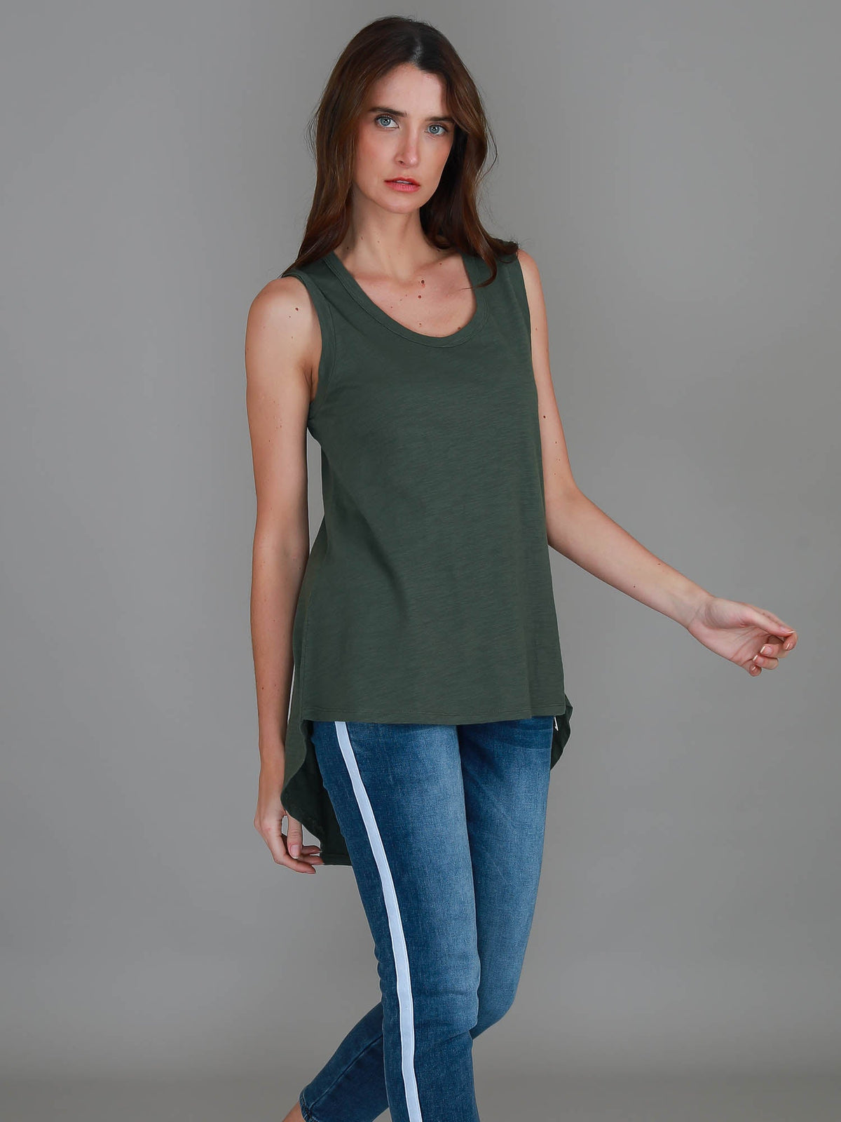 Madison Hi Lo Hem Tank Top (Sale)