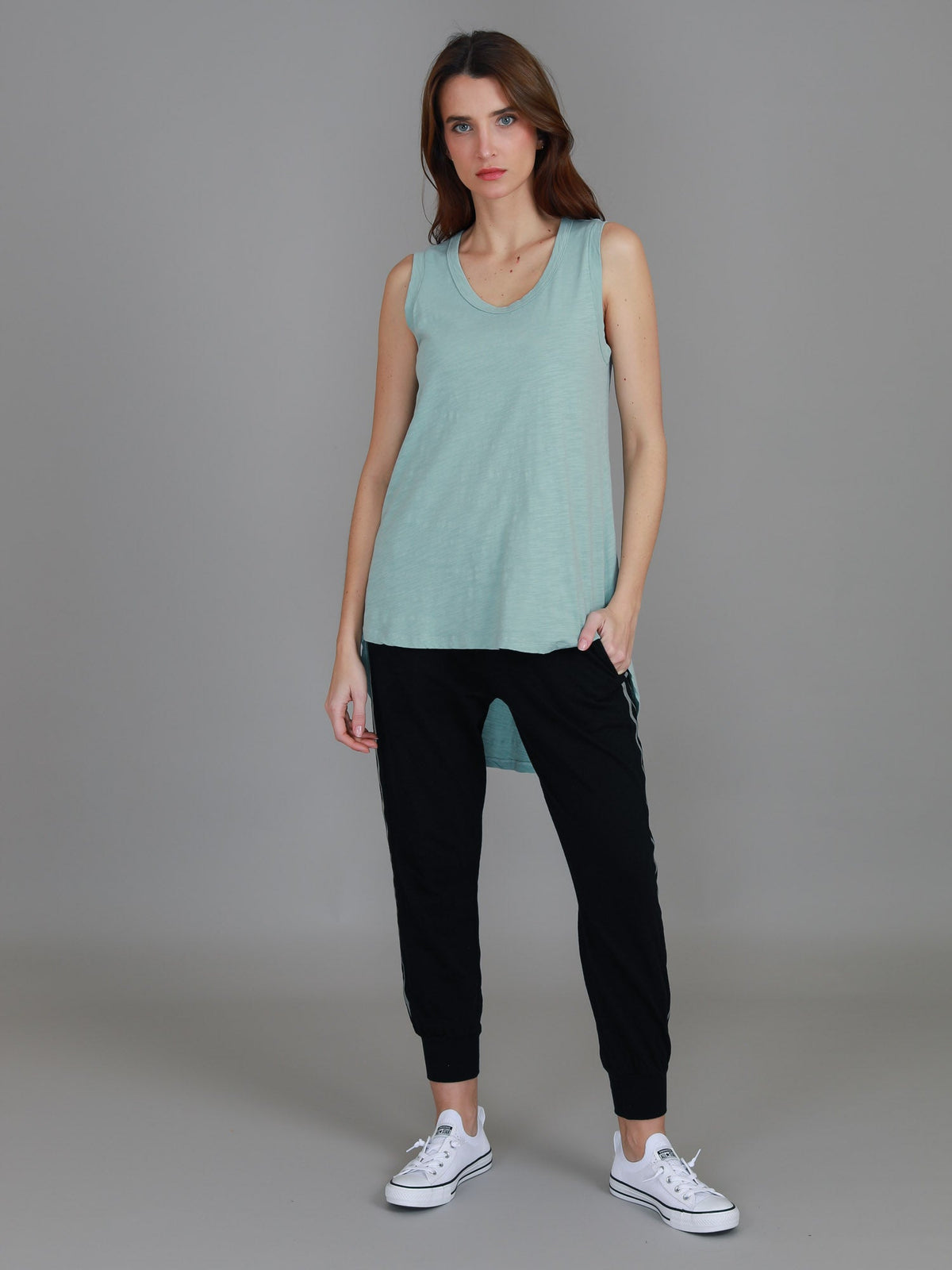 Madison Hi Lo Hem Tank Top (Sale)