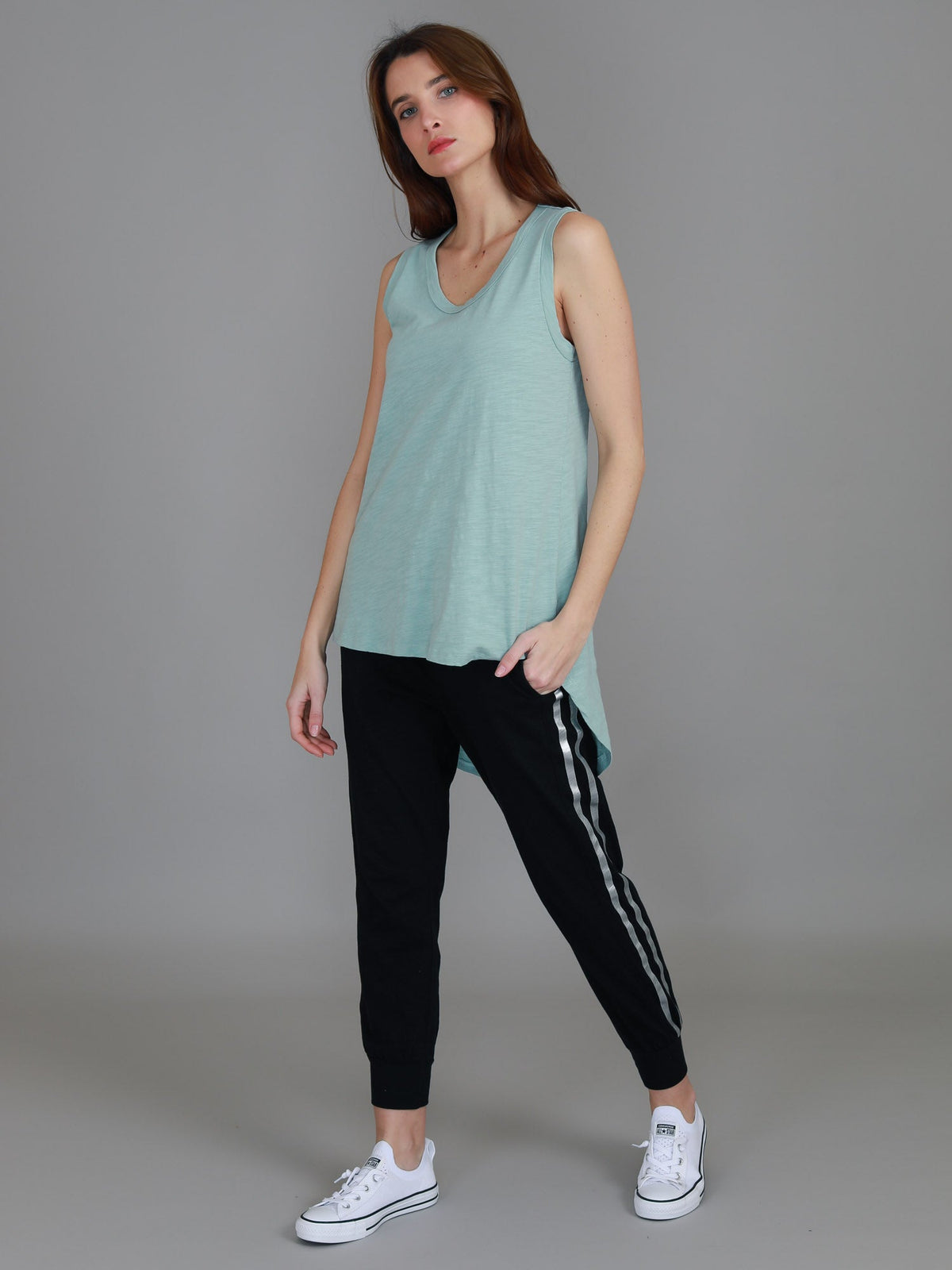 Madison Hi Lo Hem Tank Top (Sale)